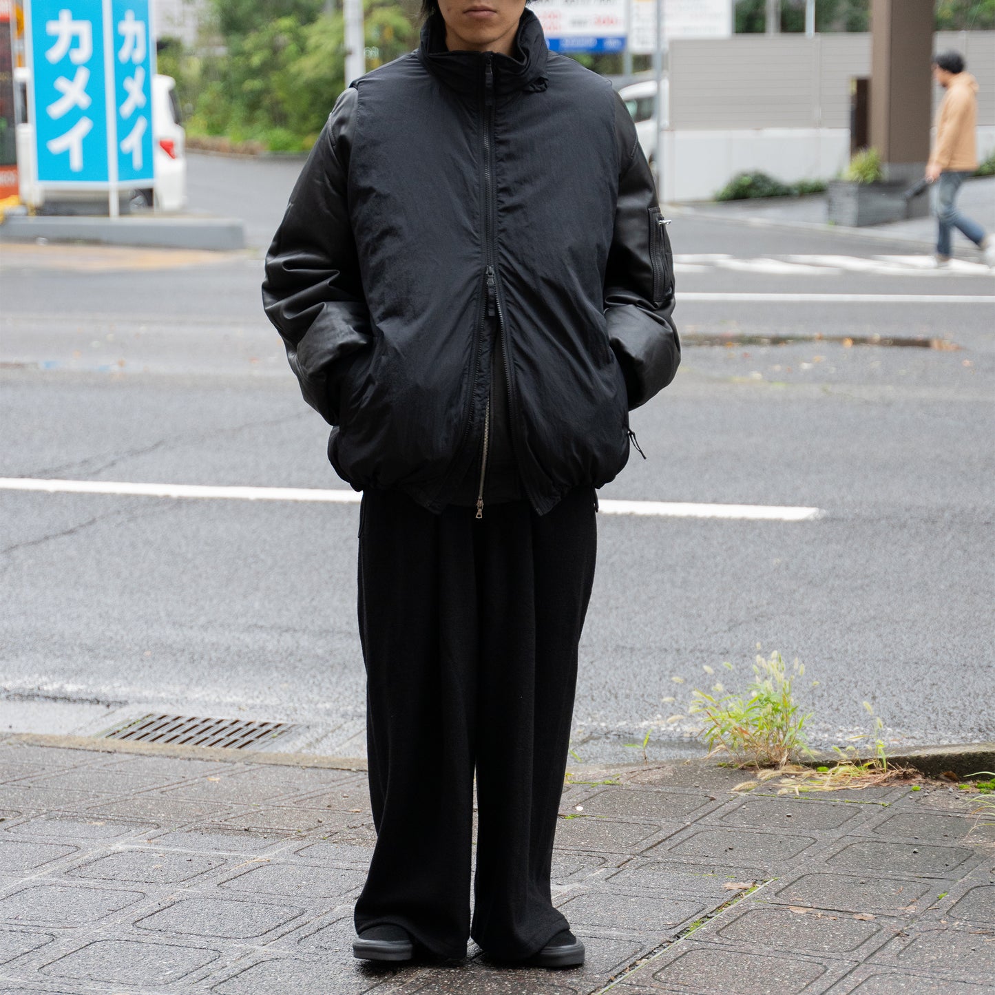 YOKE/ DETACHABLE MILYTARY BLOUSON "BLACK"