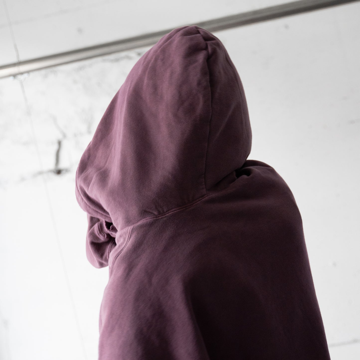 ANCELLM / DYED DAMAGE HOODIE "CHERRY"