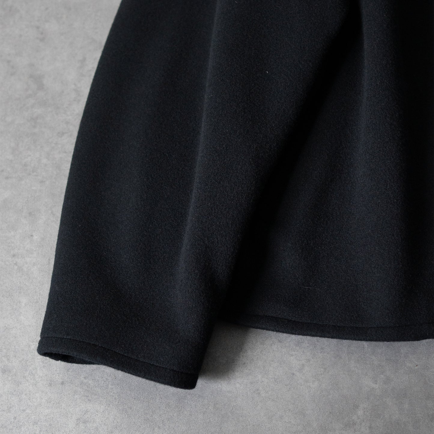 YOKE/ MELTON STAND COLLAR ZIP BLOUSON "BLACK"