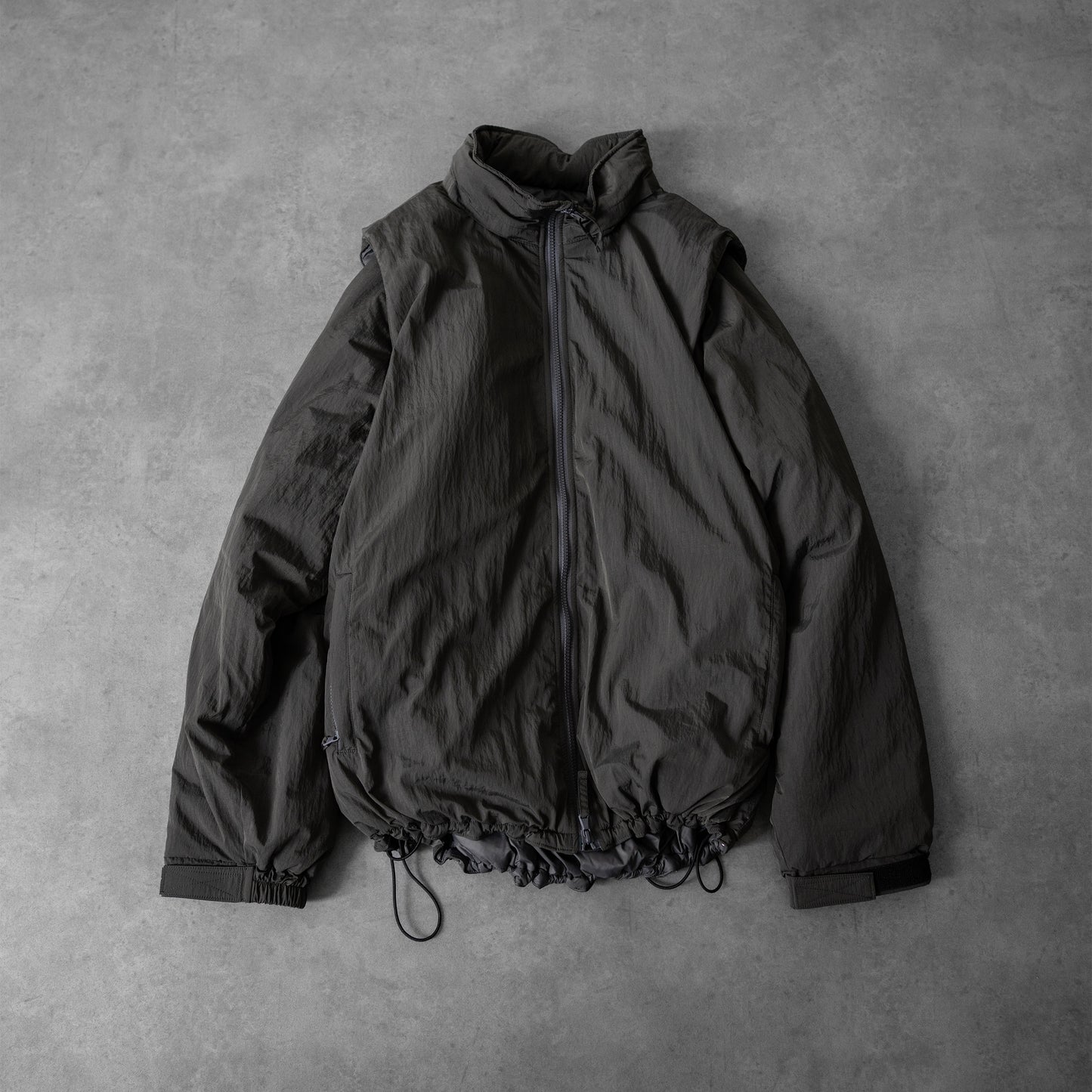 YOKE/ DETACHABLE MILYTARY BLOUSON "CHARCOAL"