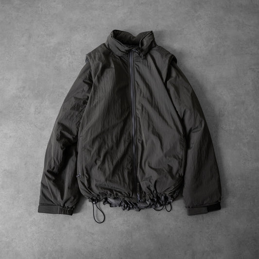 YOKE/ DETACHABLE MILYTARY BLOUSON "CHARCOAL"