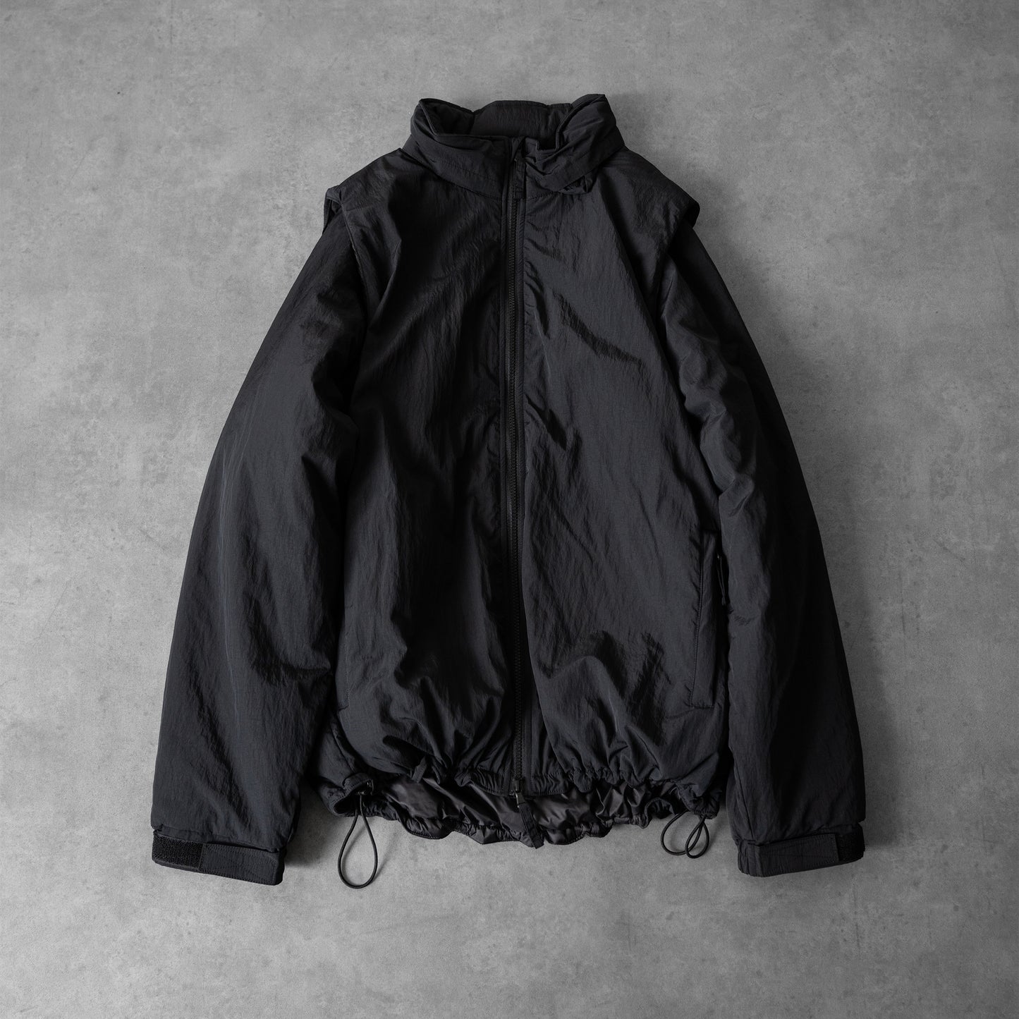 YOKE/ DETACHABLE MILYTARY BLOUSON "BLACK"