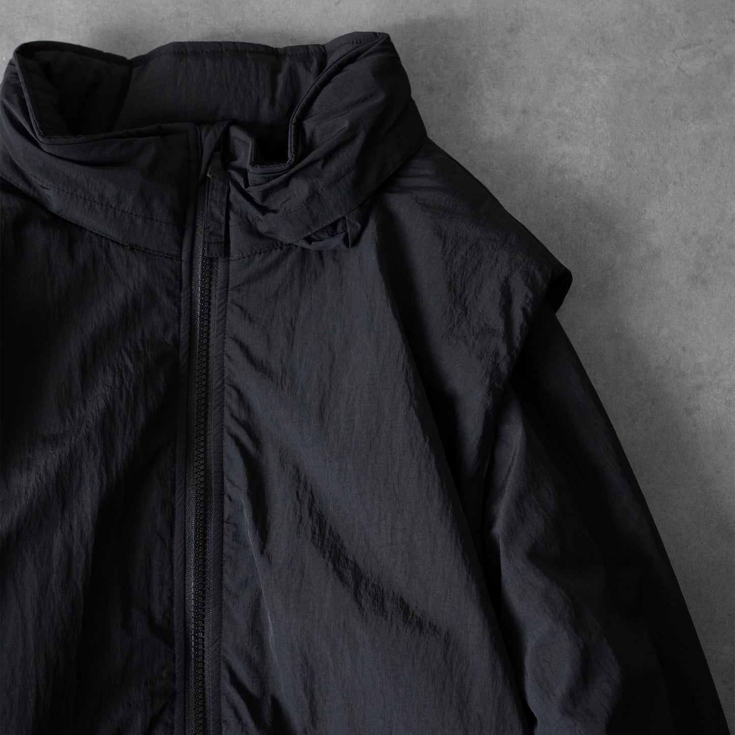 YOKE/ DETACHABLE MILYTARY BLOUSON "BLACK"