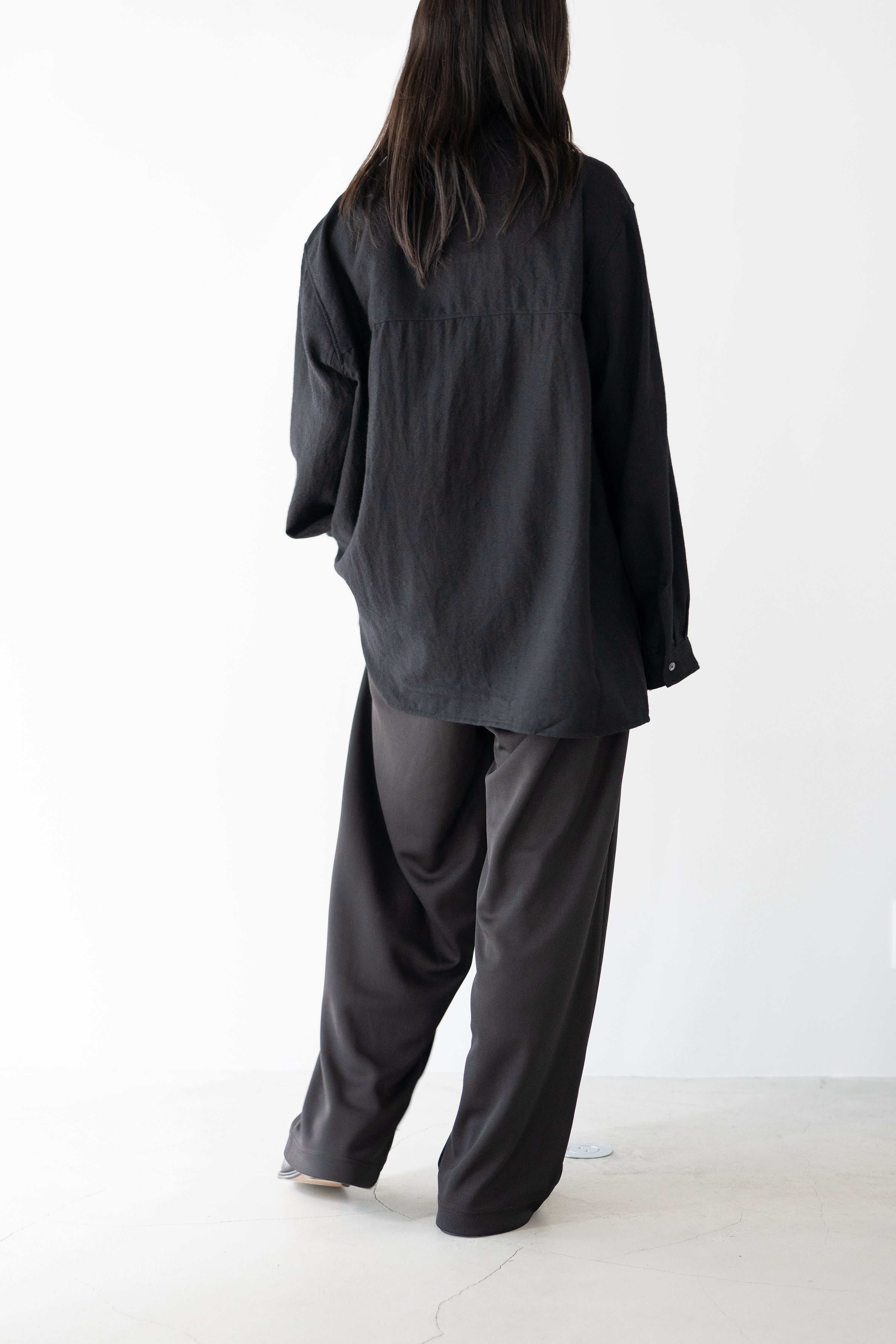 新品未使用　ancellm attic別注 tシャツ ANCELLM(アンセルム) / WOOL CROSS-LINE SHIRT 