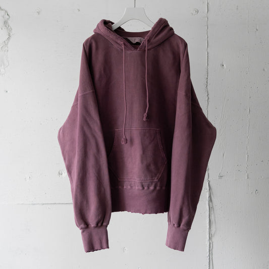 ANCELLM / DYED DAMAGE HOODIE "CHERRY"