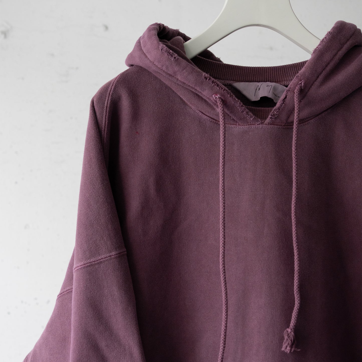 ANCELLM / DYED DAMAGE HOODIE "CHERRY"