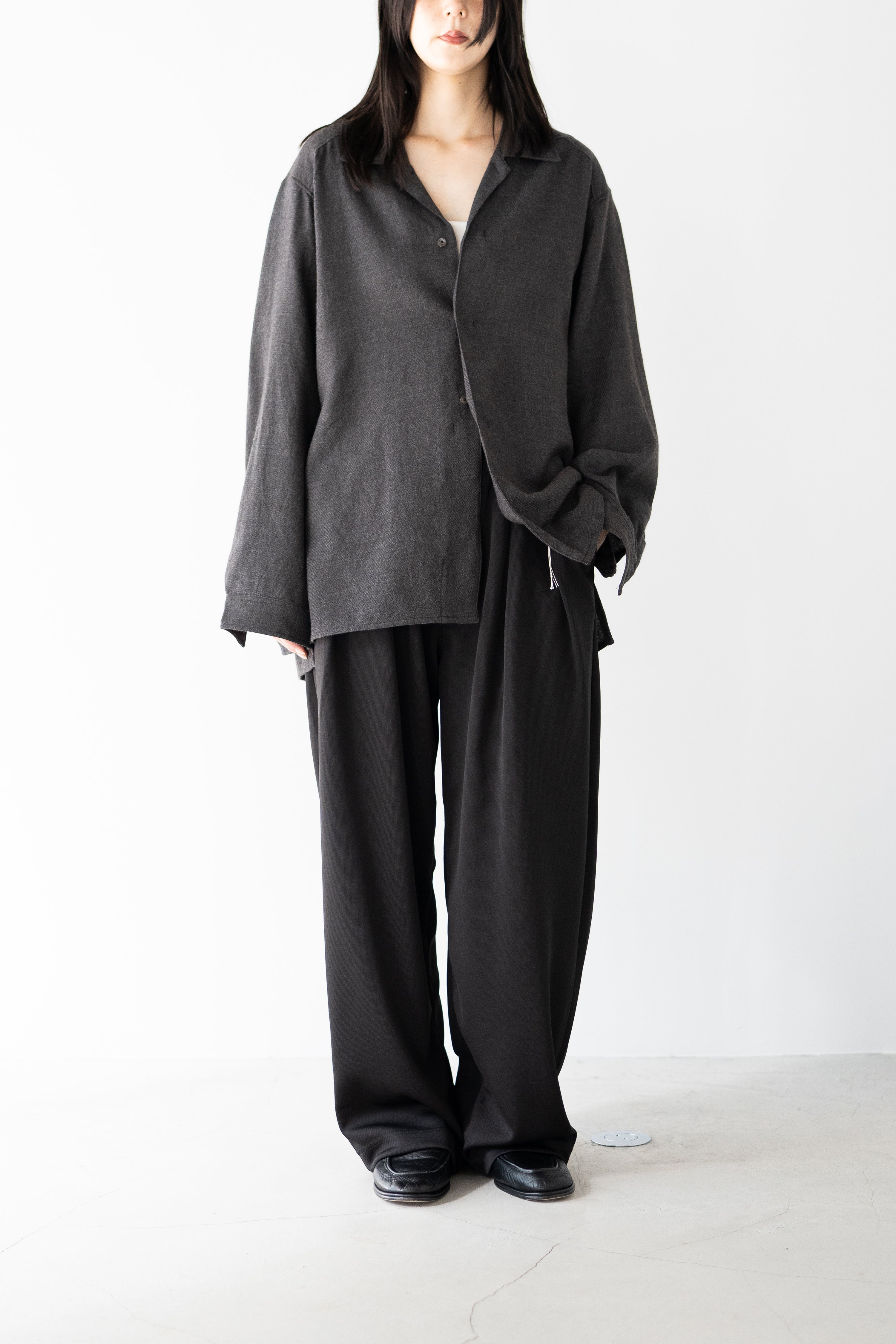 ANCELLM(アンセルム) / WOOL CROSS-LINE SHIRT 