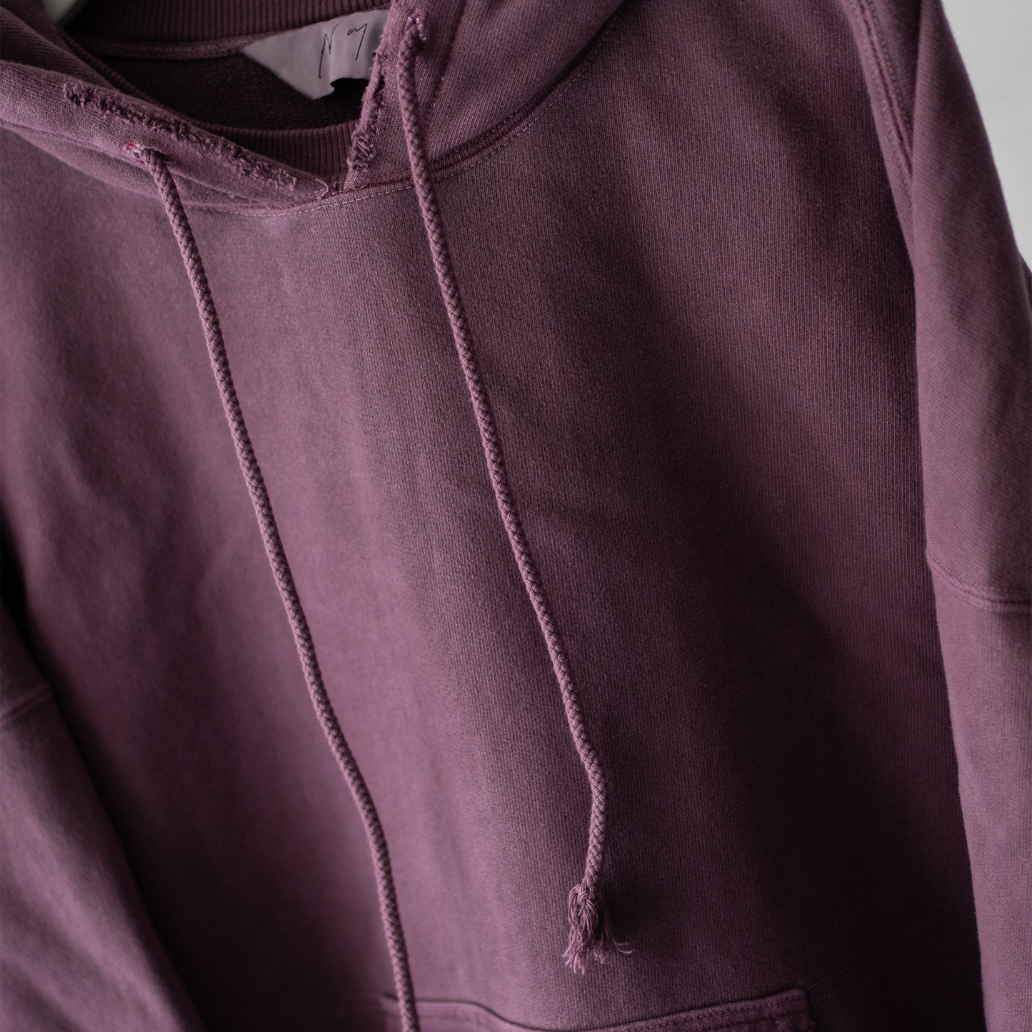 ANCELLM / DYED DAMAGE HOODIE "CHERRY"