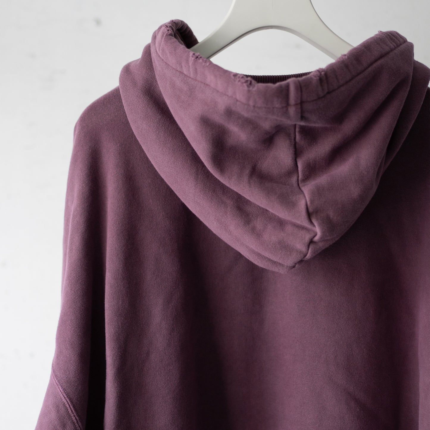 ANCELLM / DYED DAMAGE HOODIE "CHERRY"