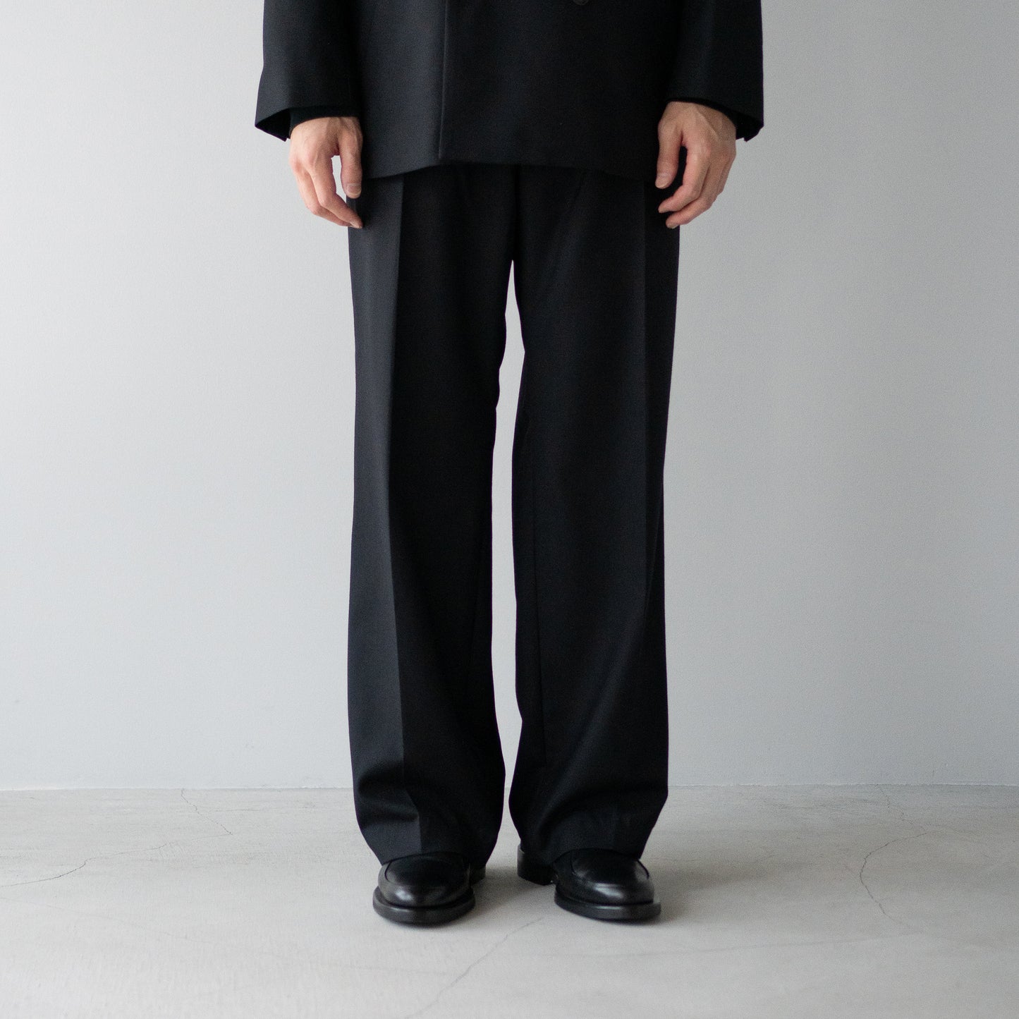 ROTOL/ SUPER HIGH WAIST SLACKS "BLACK"