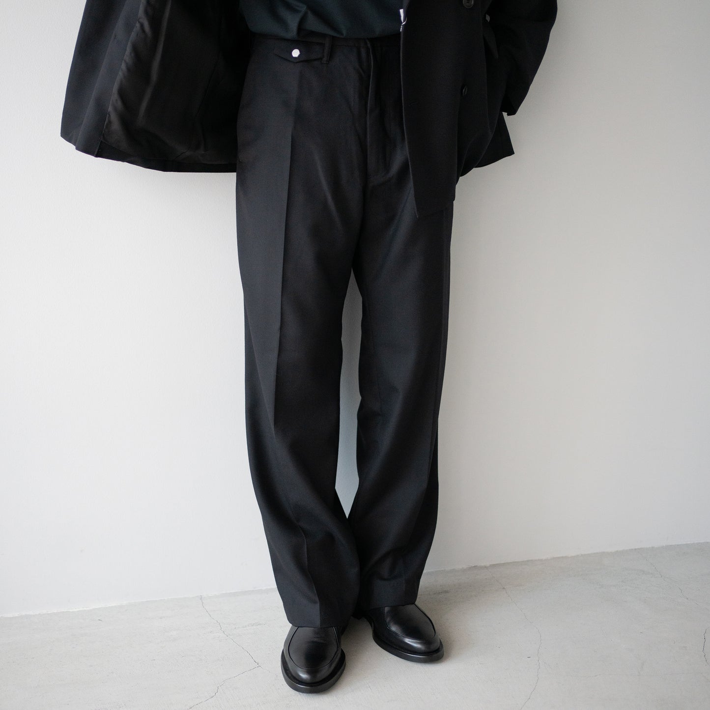 ROTOL/ SUPER HIGH WAIST SLACKS "BLACK"