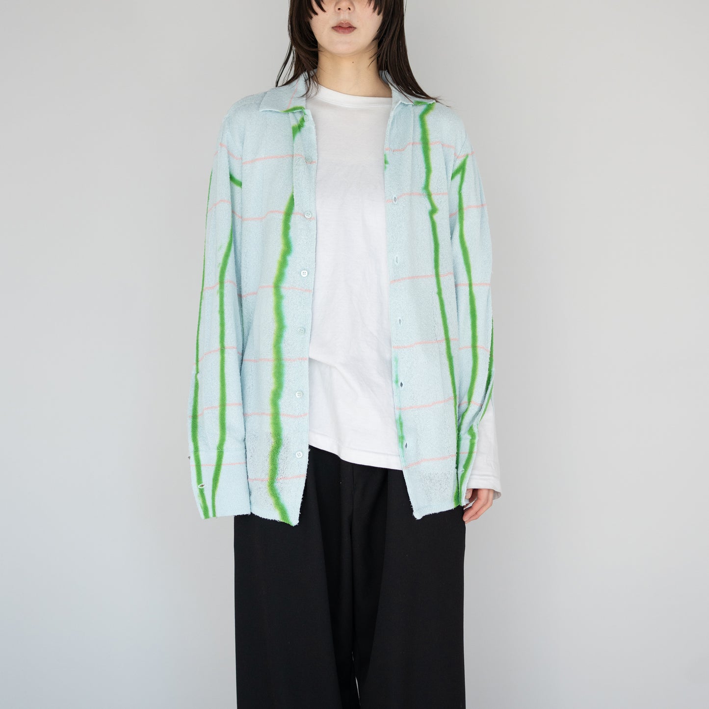 Kota Gushiken/ Chusen Dyeing Plaid Shirt "Light Blue"