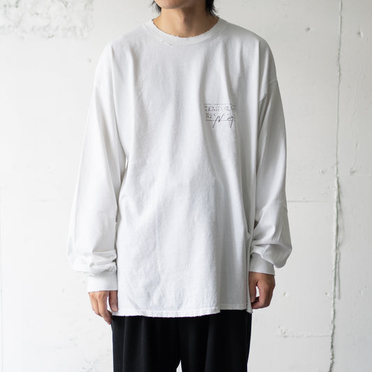 ANCELLM / T/RESIDENCE DYED LS T-SHIRT "WHITE"