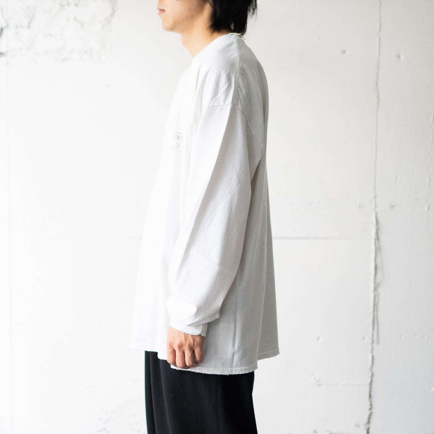 ANCELLM / T/RESIDENCE DYED LS T-SHIRT "WHITE"