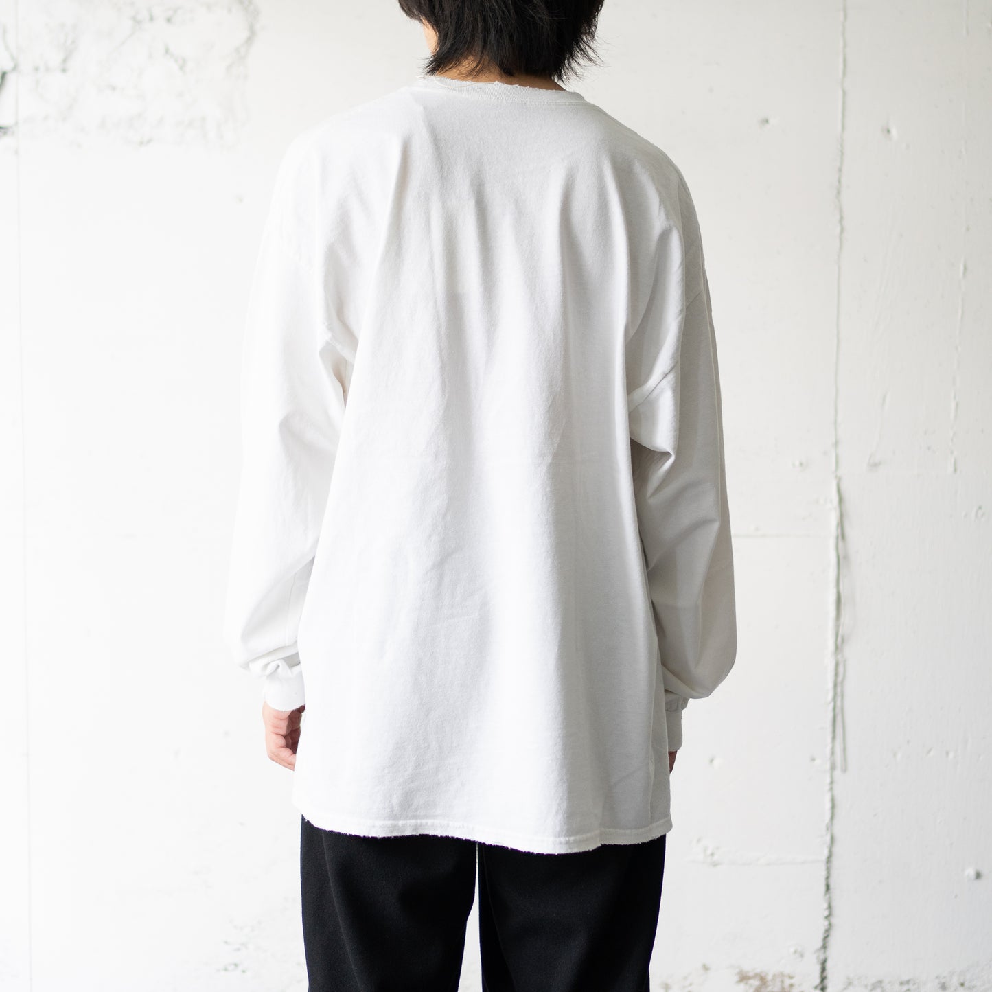 ANCELLM / T/RESIDENCE DYED LS T-SHIRT "WHITE"