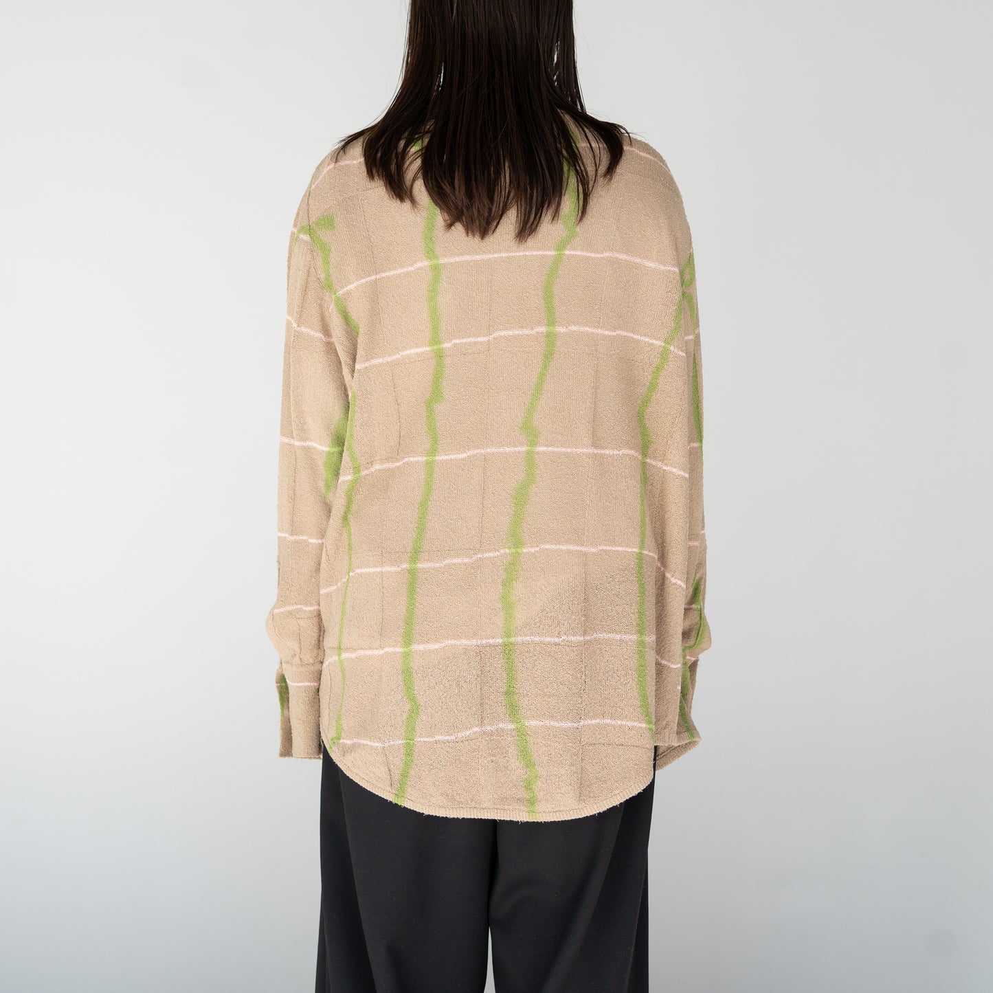 Kota Gushiken/ Chusen Dyeing Plaid Shirt "Beige"