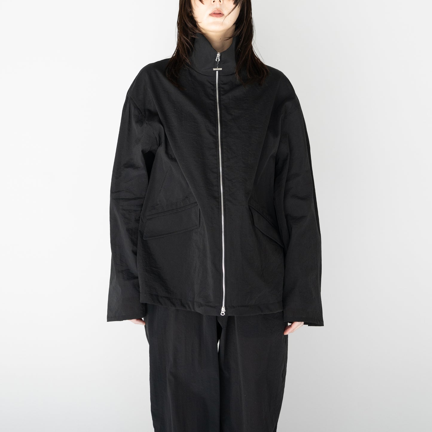 paratrait/ BARK SKIN BLOUSON "BLACK"