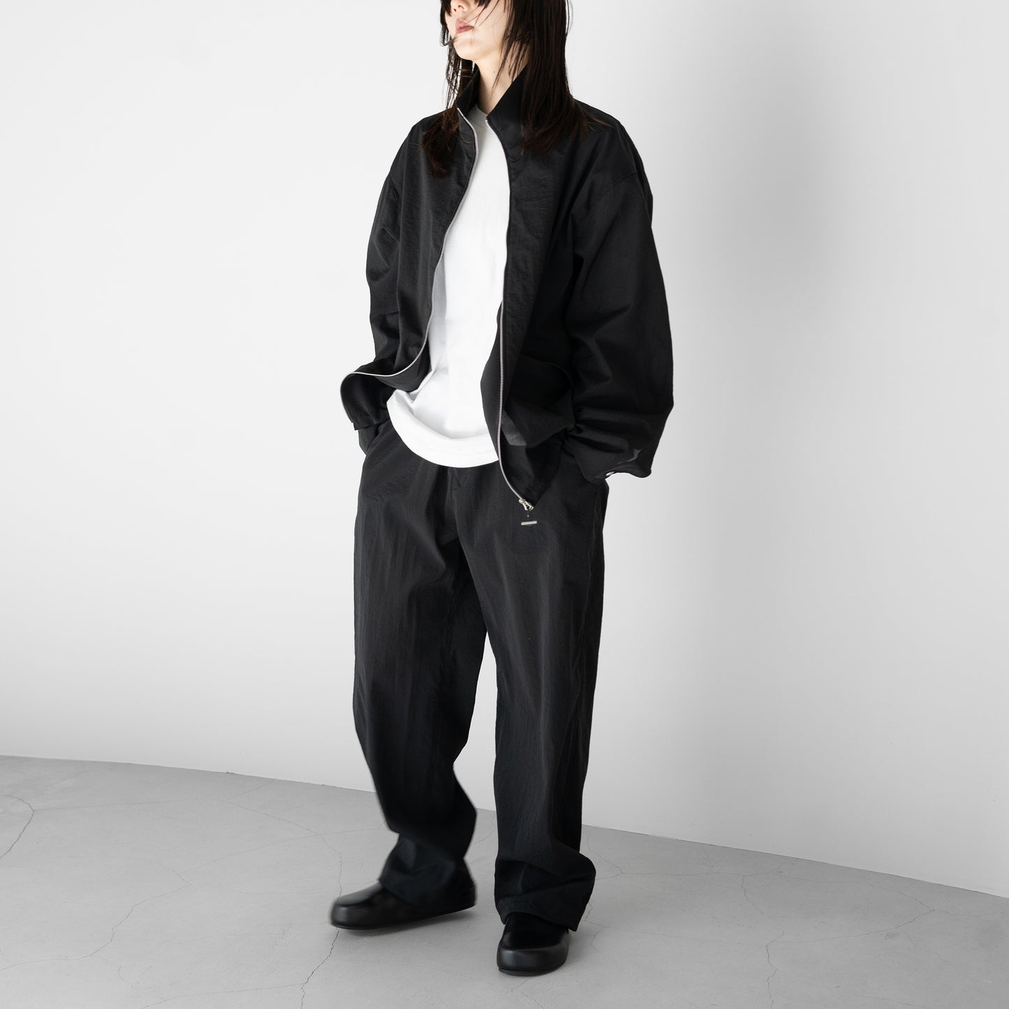 paratrait/ BARK SKIN BLOUSON "BLACK"