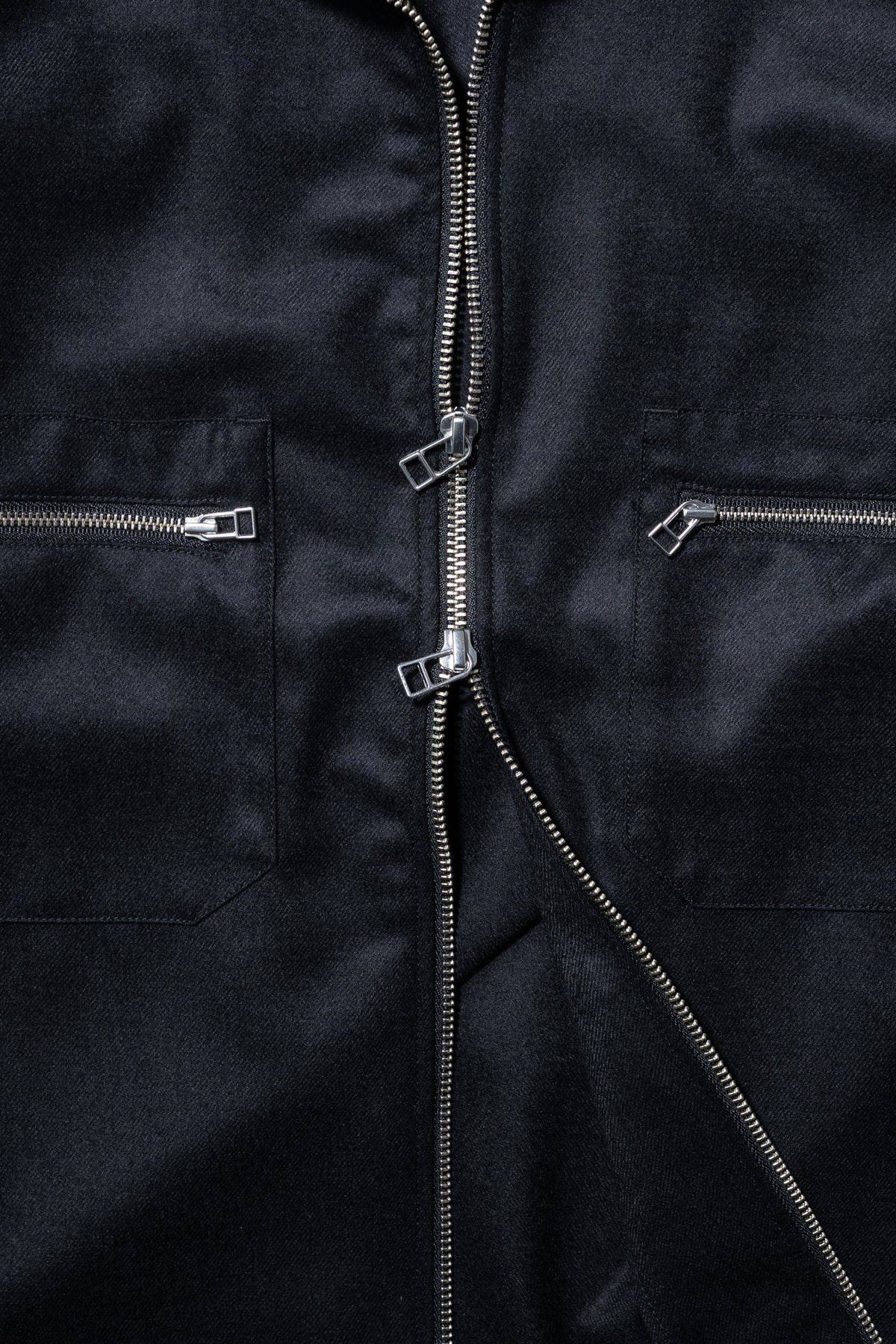 Afiit / WOOL ZIP SHIRT   "BLACK"