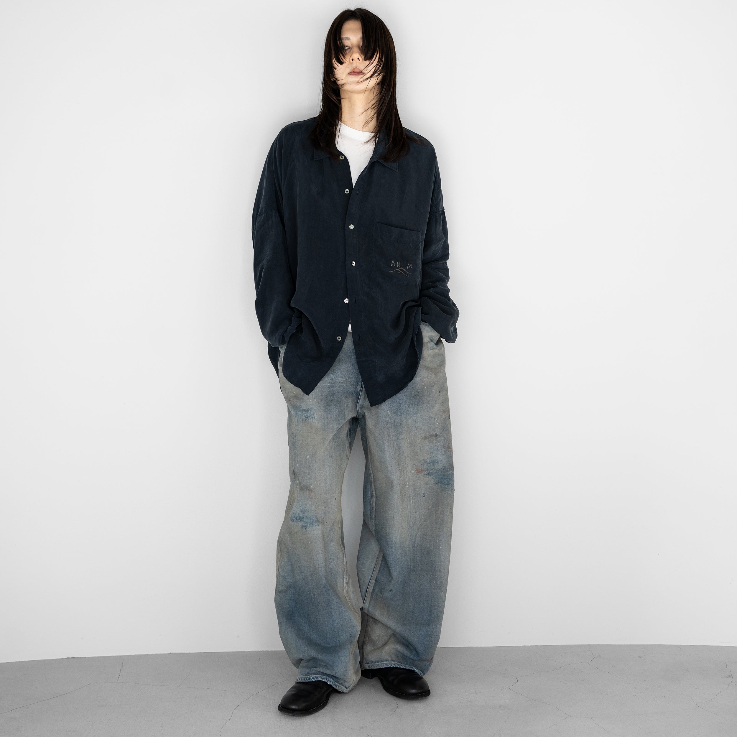 ANCELLM(アンセルム) / EMBROIDERED SOUVENIR SHIRT 