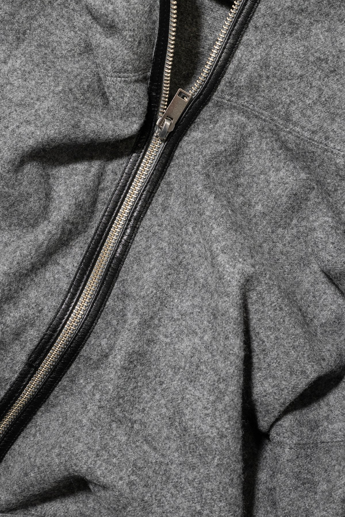 YOKE/ Wool Cashmere Fleece Half Zip Pullover "Gray"