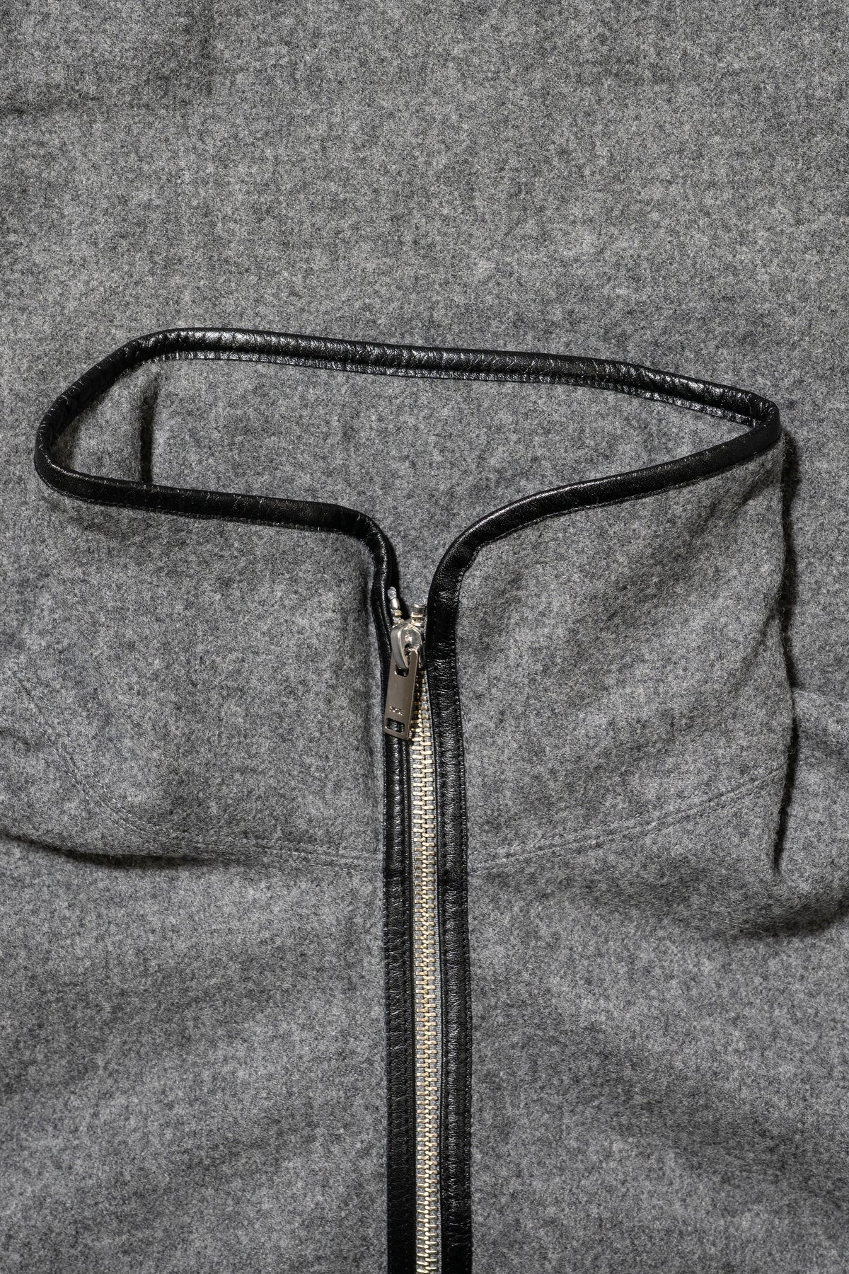 YOKE/ Wool Cashmere Fleece Half Zip Pullover "Gray"