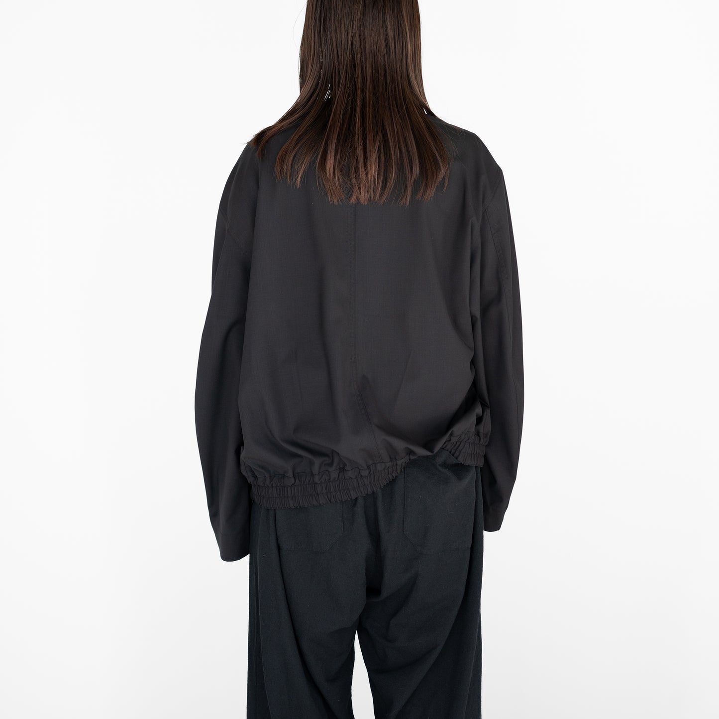 ESSAY/ WOOL ZIP JACKET "BLACK"