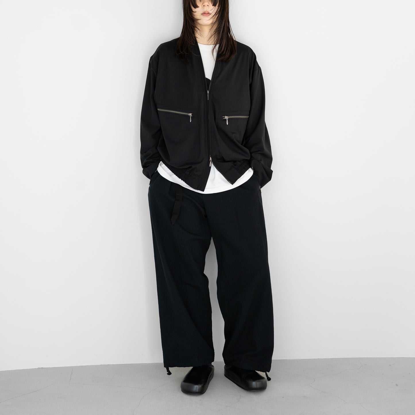 ESSAY/ WOOL ZIP JACKET "BLACK"