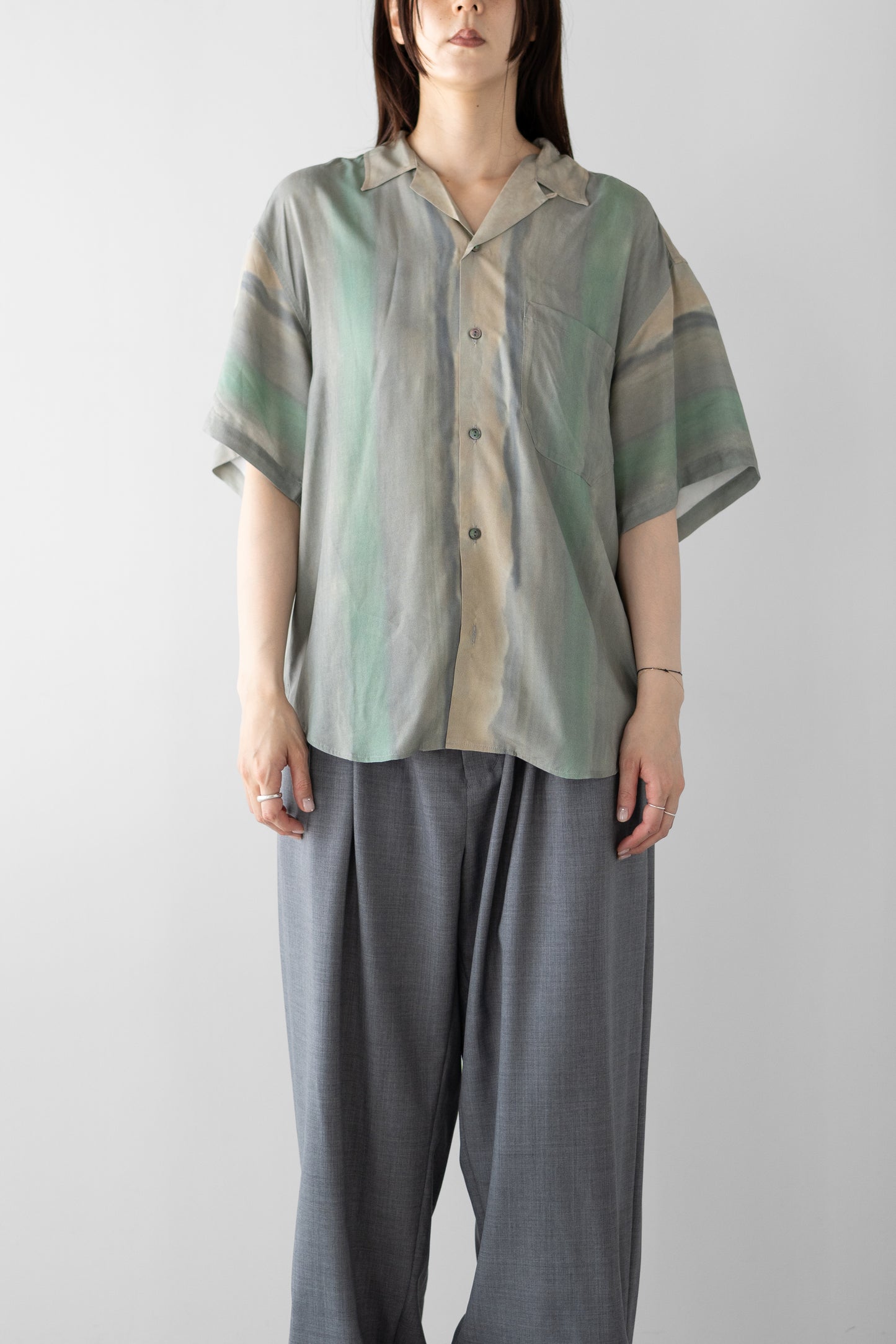 ENCOMING/ MARUQUE SHIRT "GREY/GREEN"