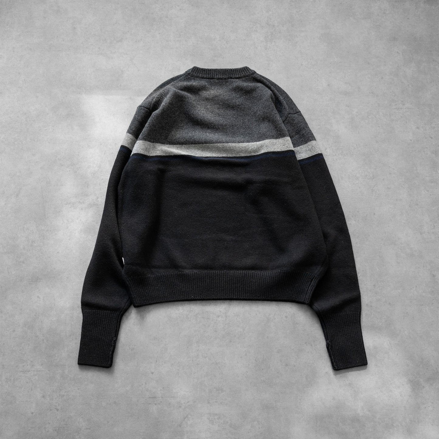 FARAH/ Multi Color Crewneck Sweater "Black"