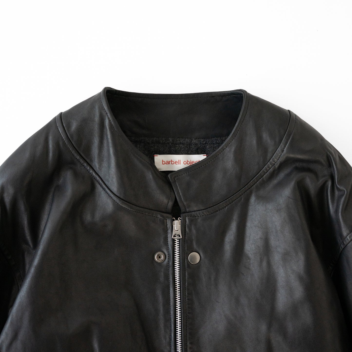 barbell object / leather ns jkt "fade black"