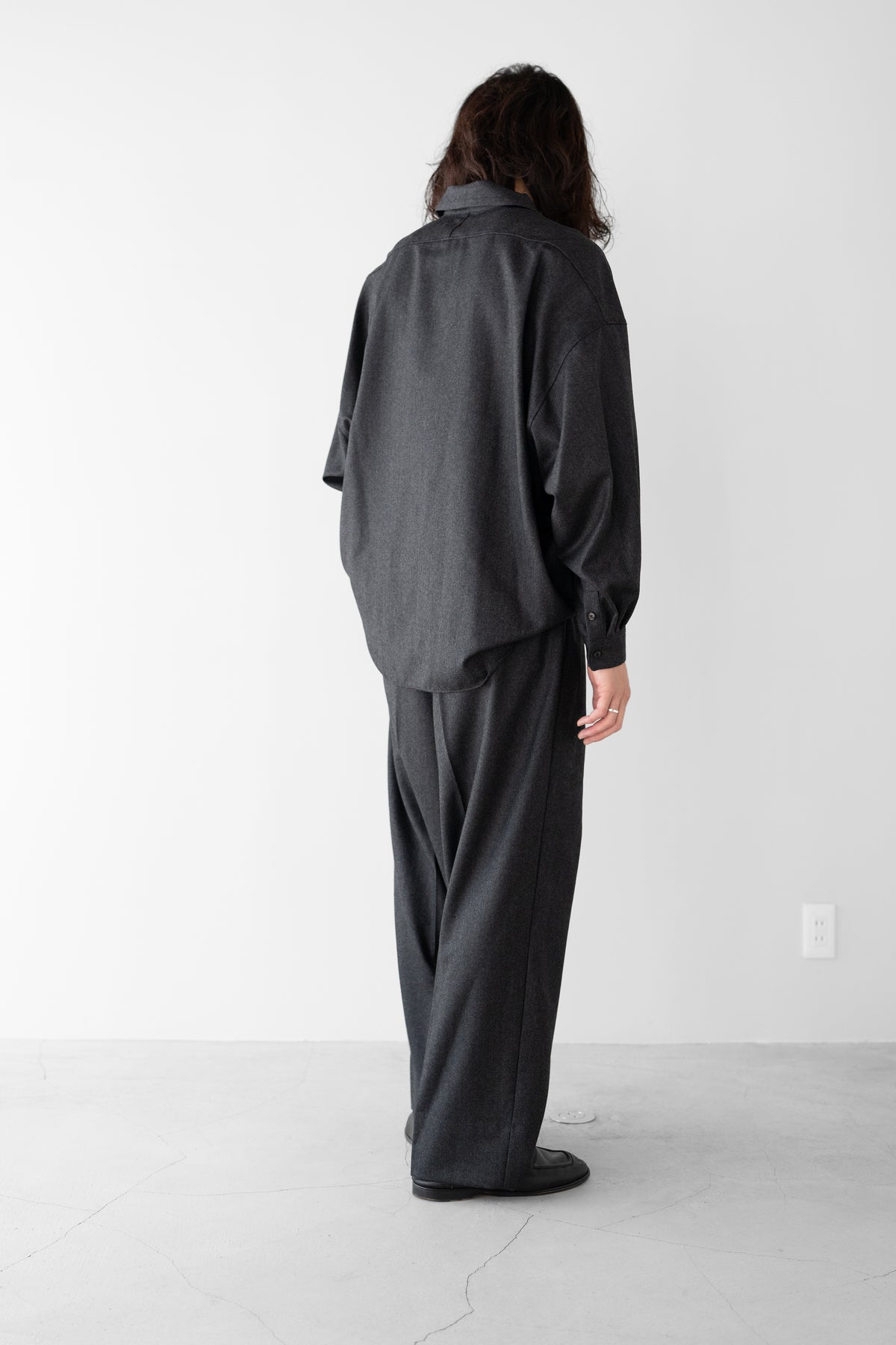 nonnotte/ Draping Shirt 001 "Charcoal Top"