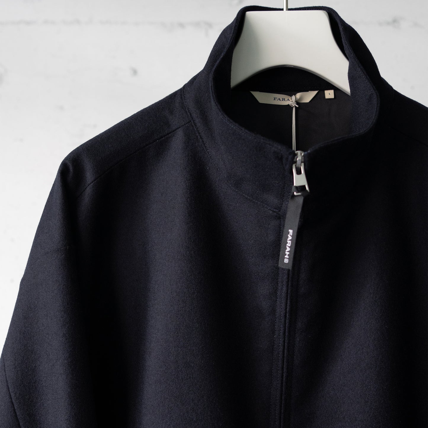 FARAH/ Stand Collar Zip Up Blouson "Navy"