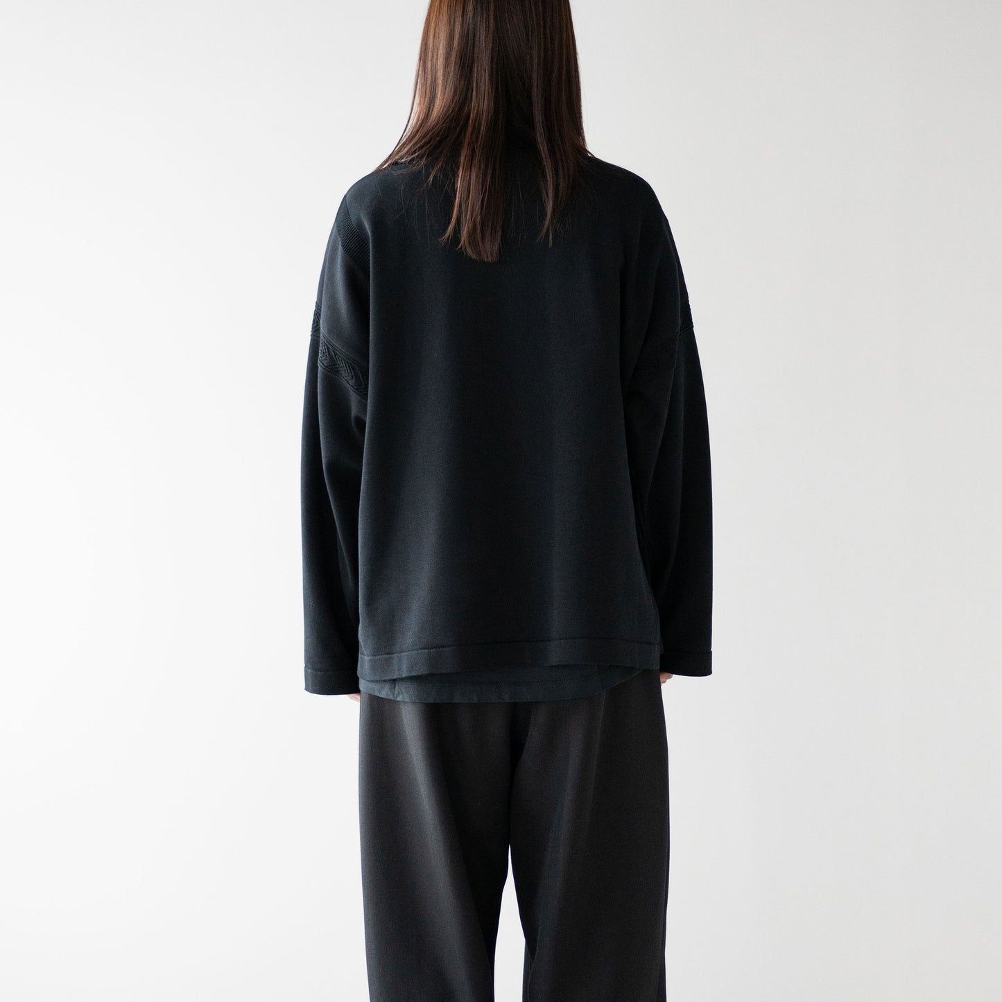 YASHIKI / -ex- Zip up knit blouson "BLACK"