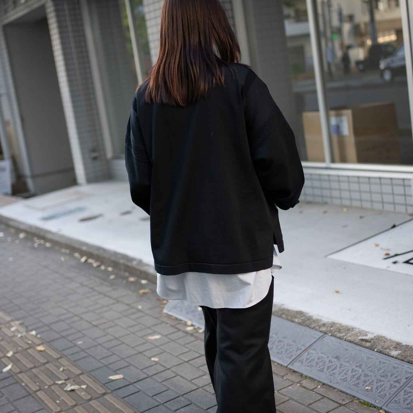 YASHIKI / -ex- Zip up knit blouson "BLACK"