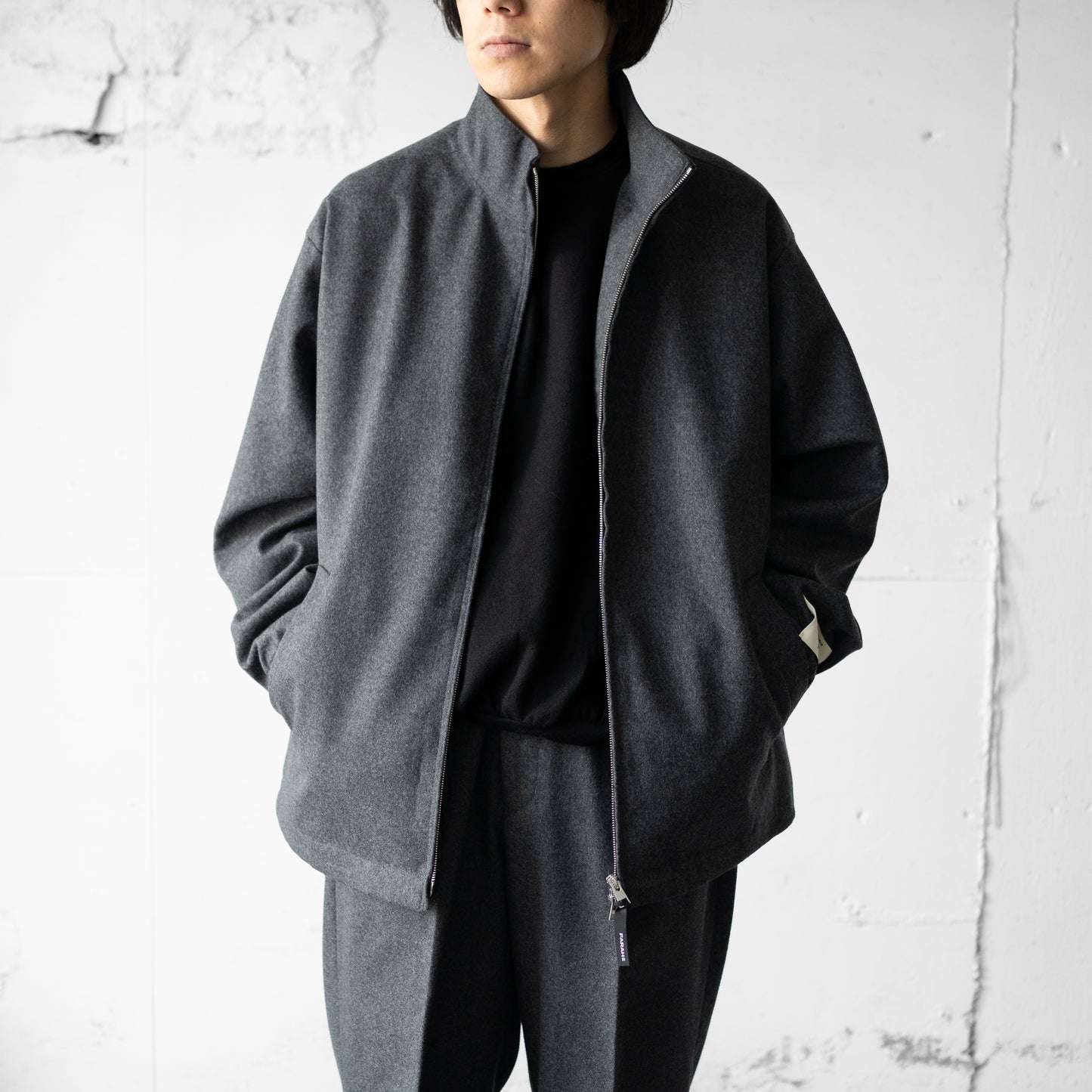 FARAH/ Stand Collar Zip Up Blouson "C.Grey"