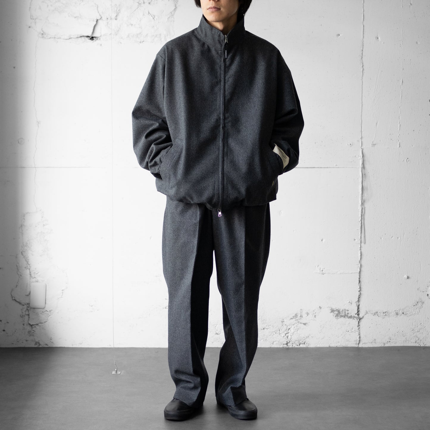 FARAH/ Stand Collar Zip Up Blouson "C.Grey"