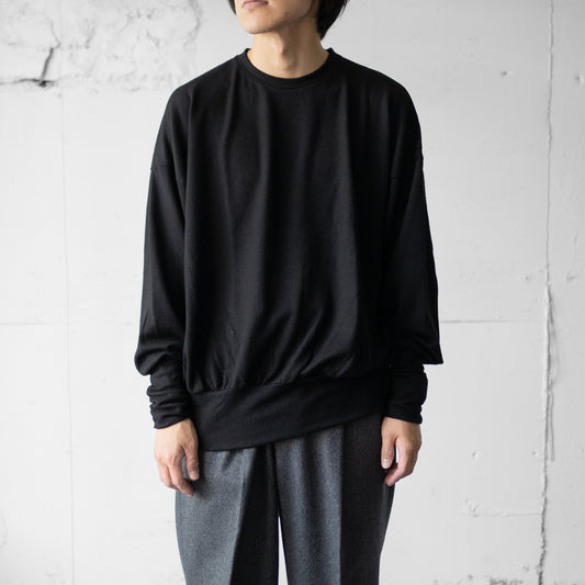 barbell object / wool ls top "black"