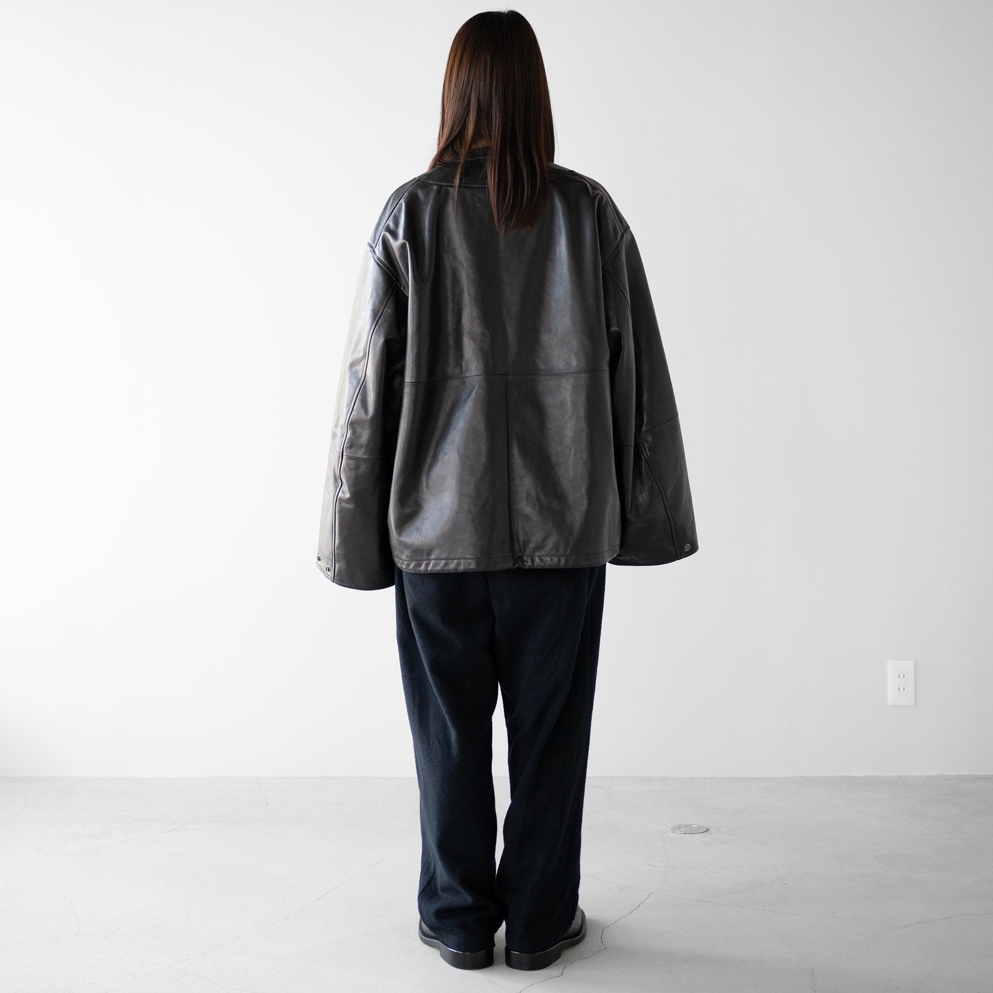 barbell object / leather ns jkt "black"