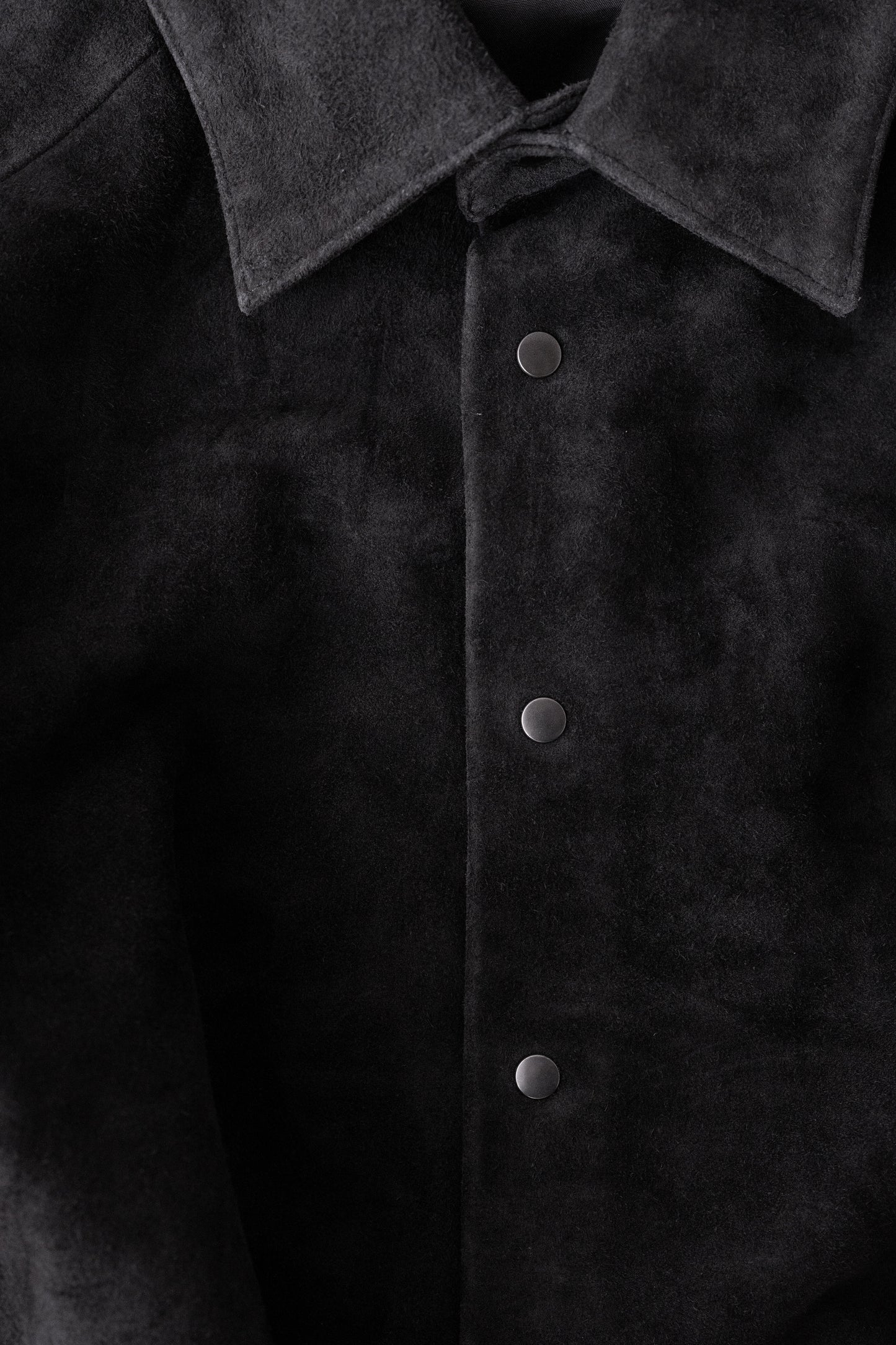 ANCELLM / GEEP LEATHER OVER SHIRT "BLACK"