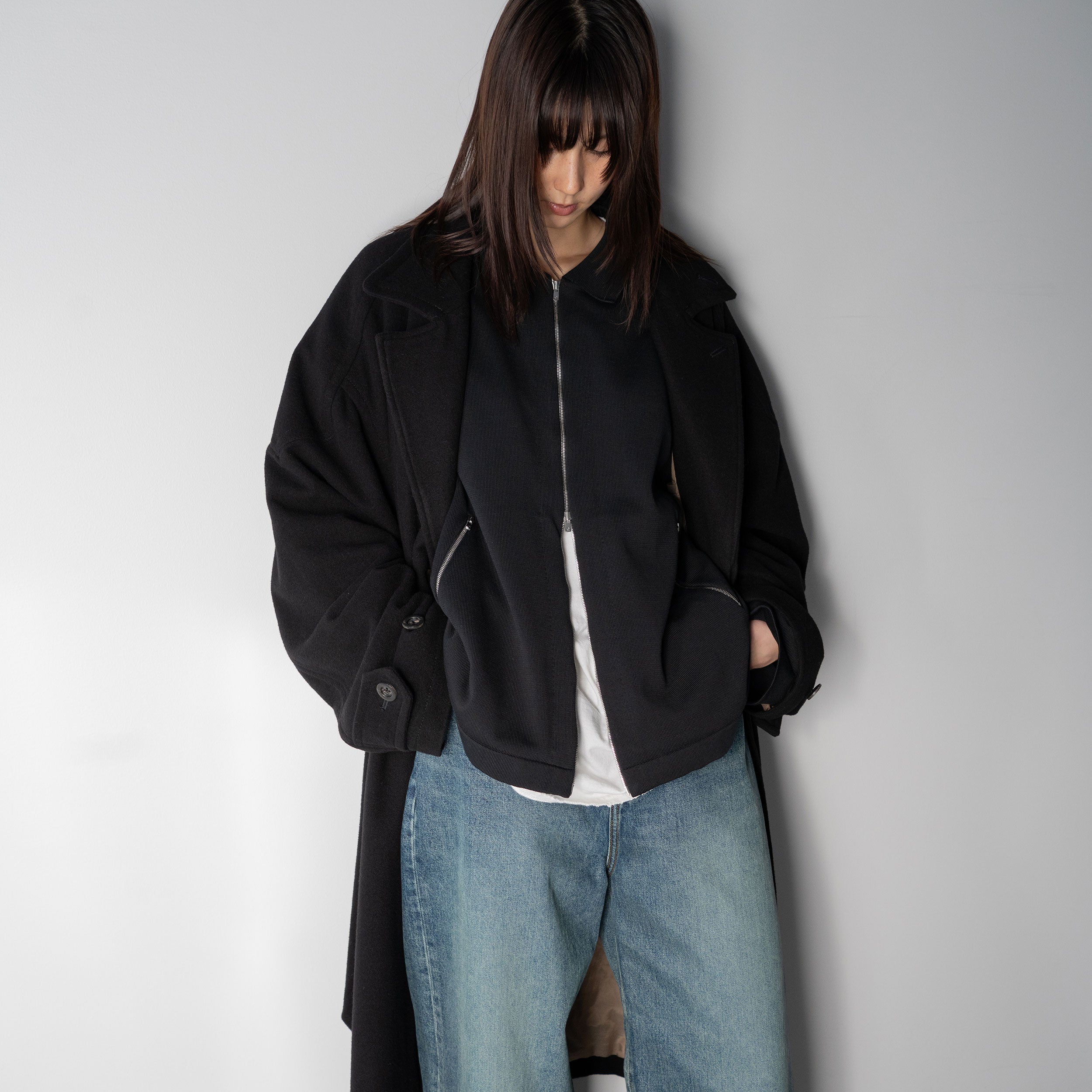 YASHIKI(ヤシキ) / -ex- Zip up knit blouson 