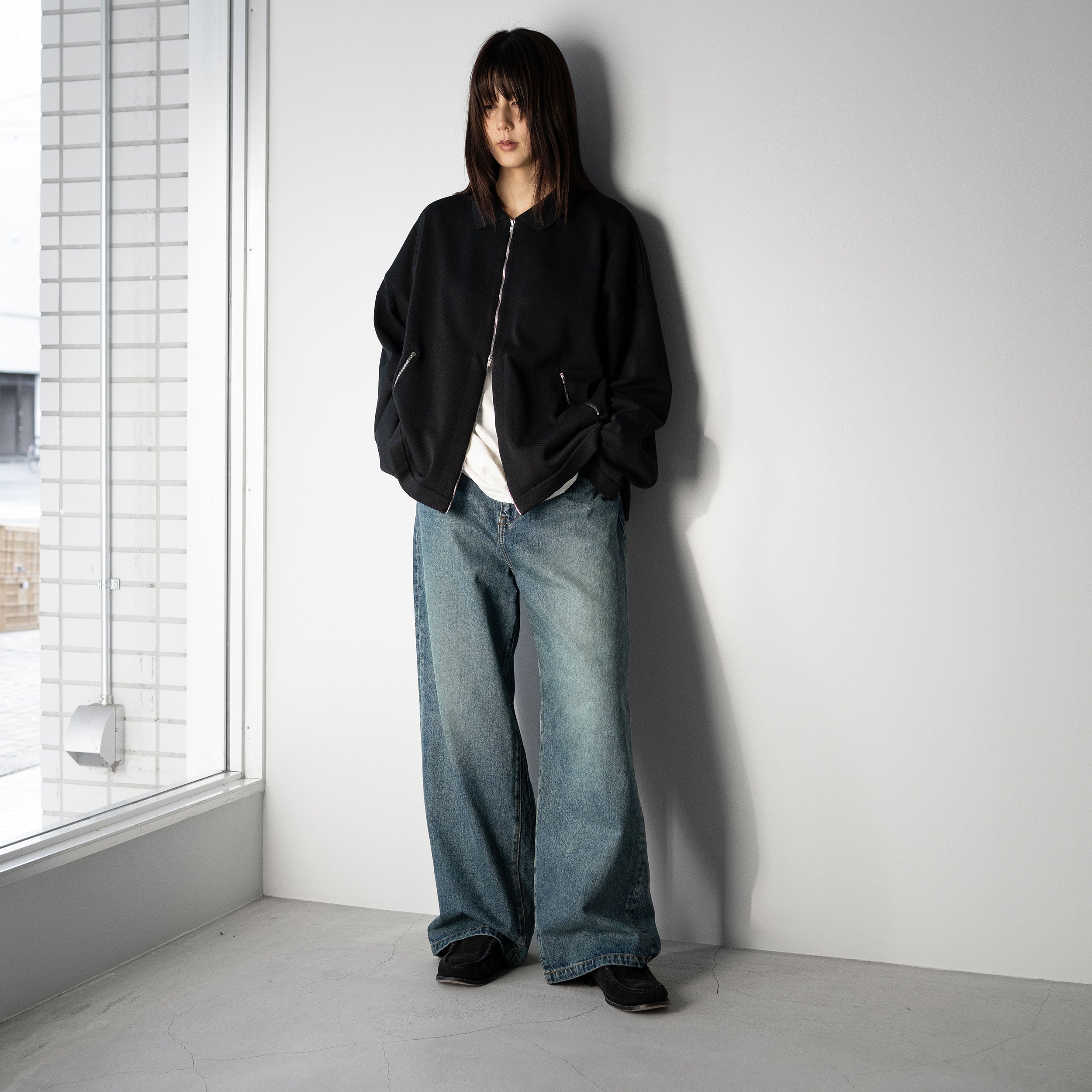 YASHIKI(ヤシキ) / -ex- Zip up knit blouson 