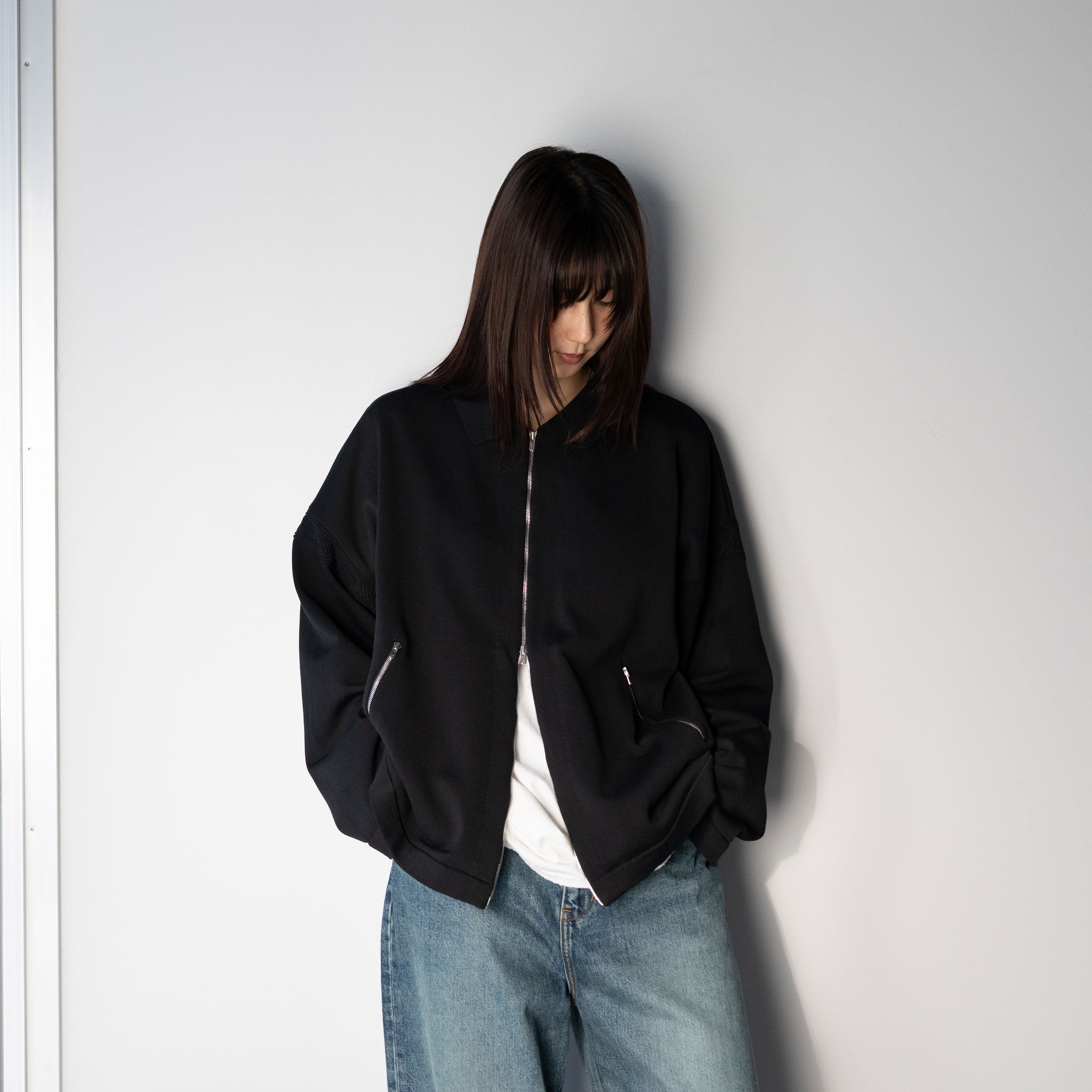 YASHIKI(ヤシキ) / -ex- Zip up knit blouson 