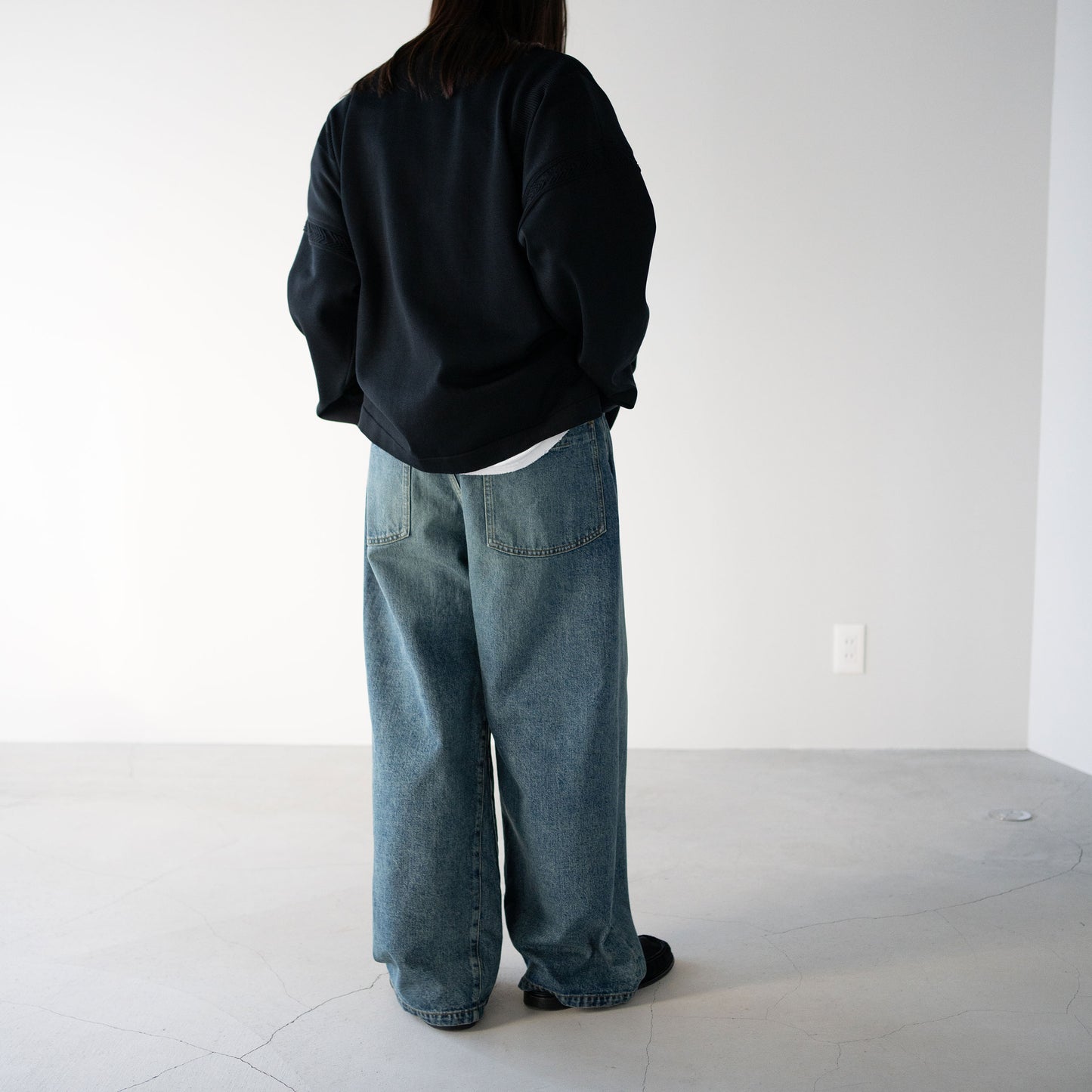 YASHIKI / -ex- Zip up knit blouson "BLACK"