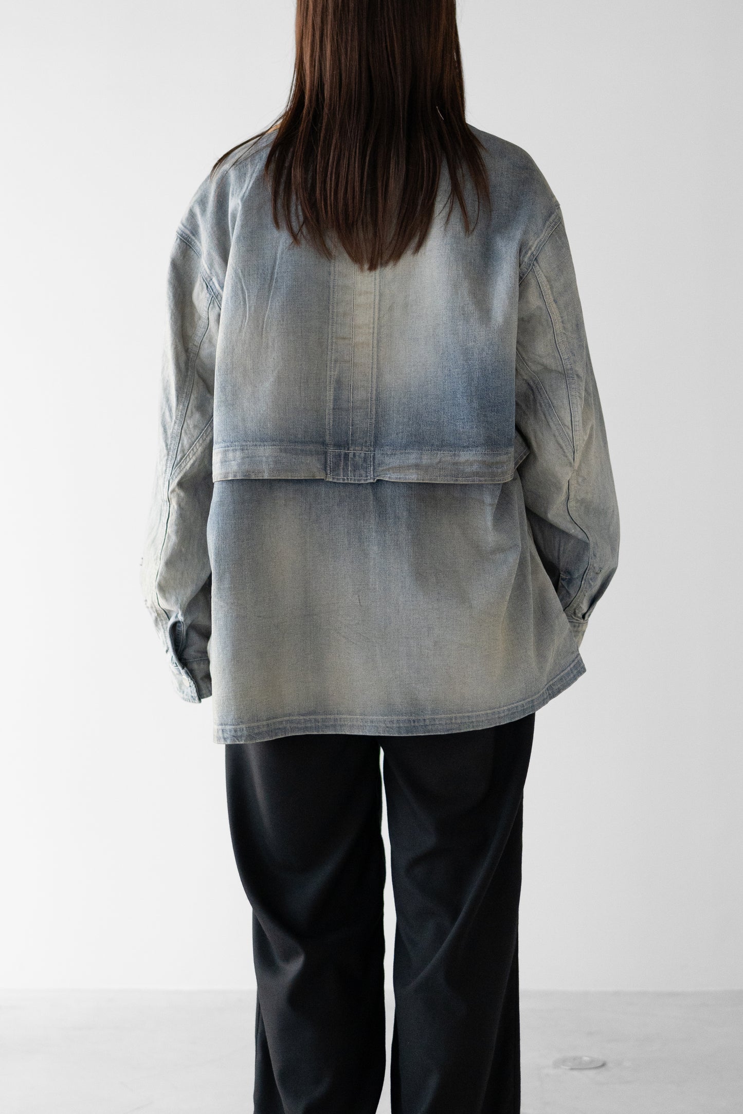 ANCELLM / AGING DENIM HALF JACKET "INDIGO"