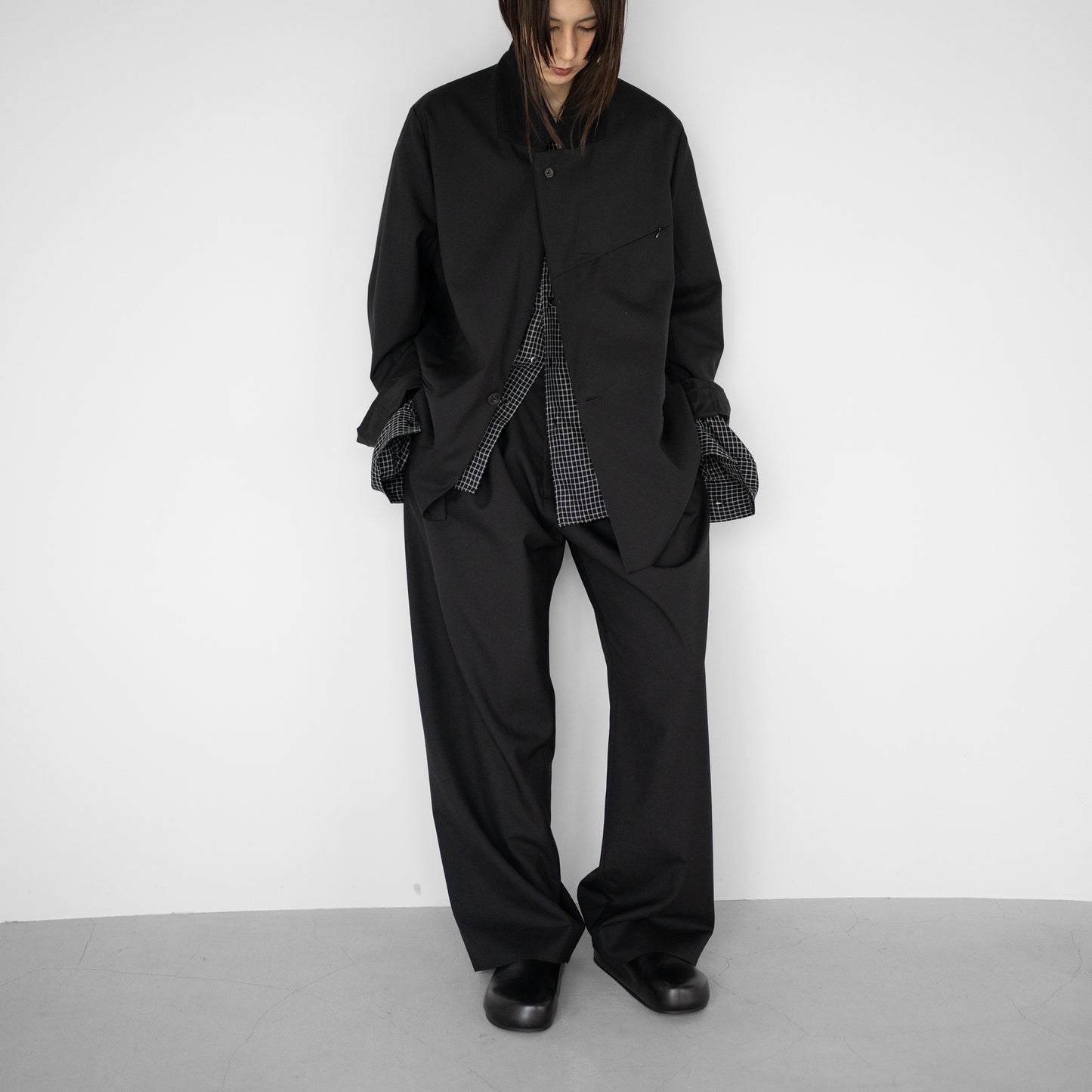 Afiit / 3TUCK SLACKS "BLACK"