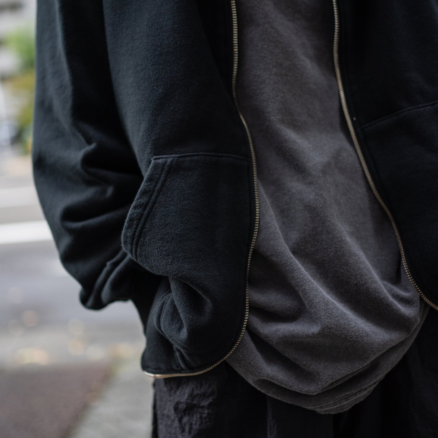 Attic / Zip parka "BLK"