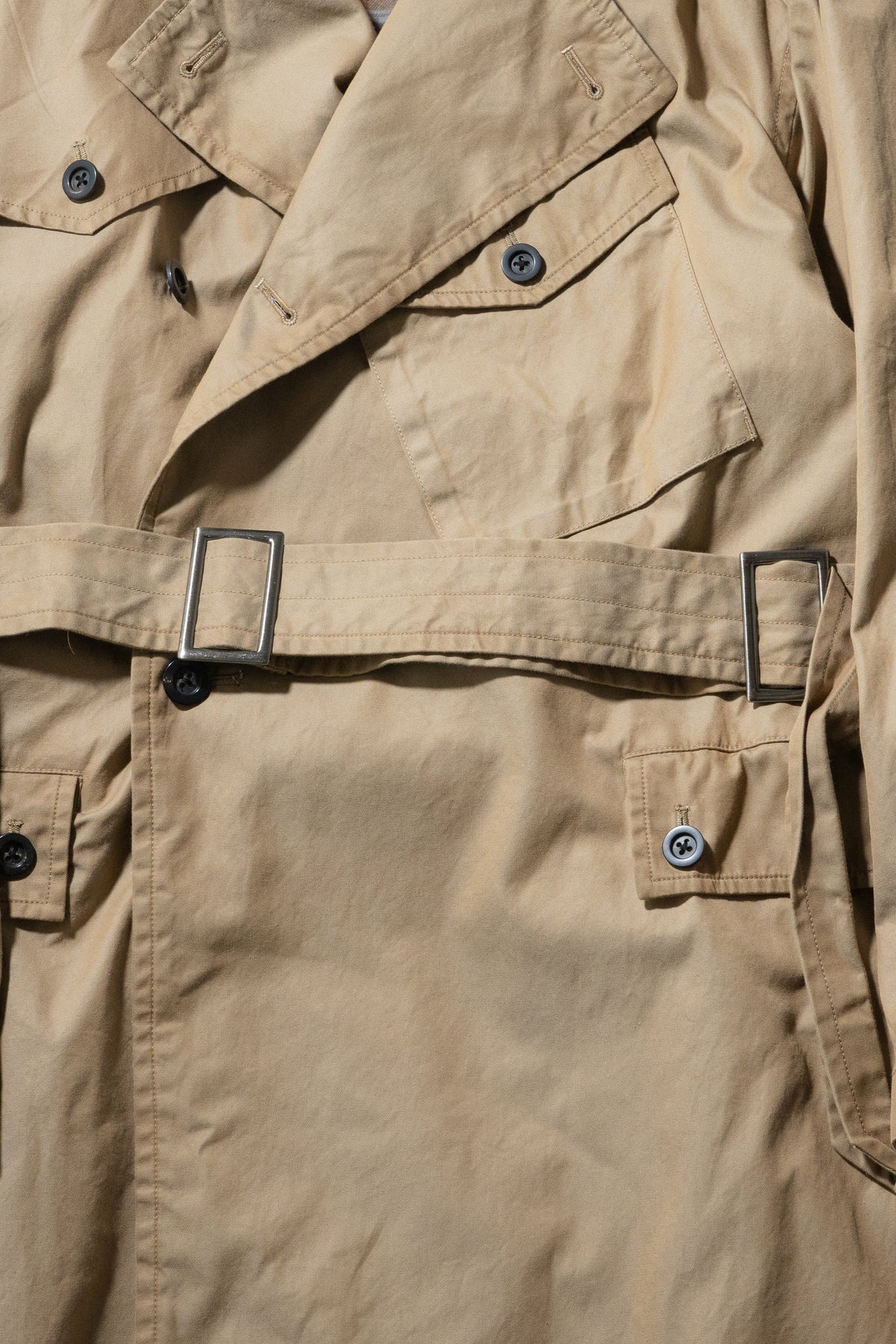 ANCELLM / AGING COTTON M.C COAT "BEIGE"