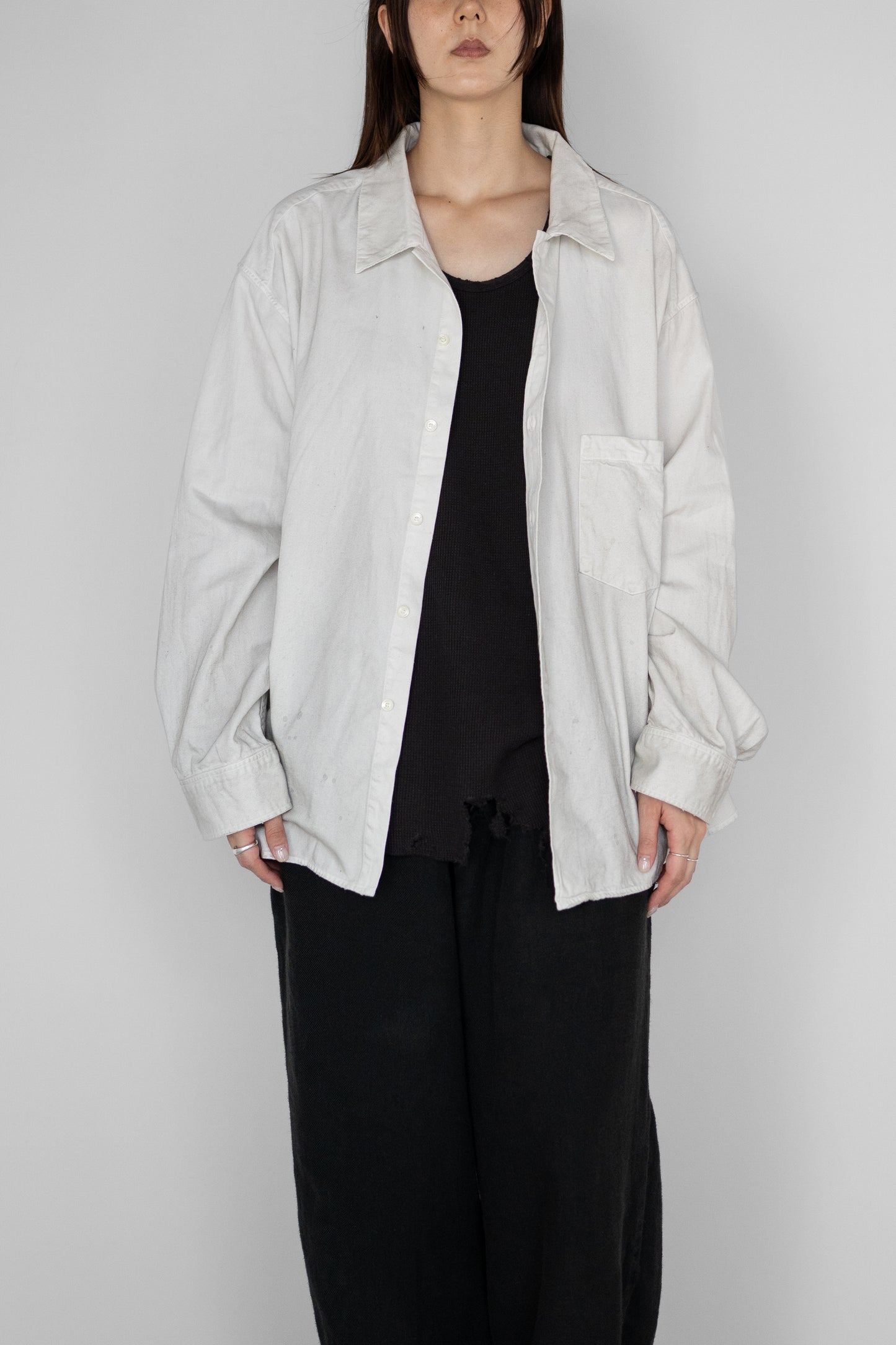 ANCELLM / L.T OZ DENIM SHIRT "G.WHITE"