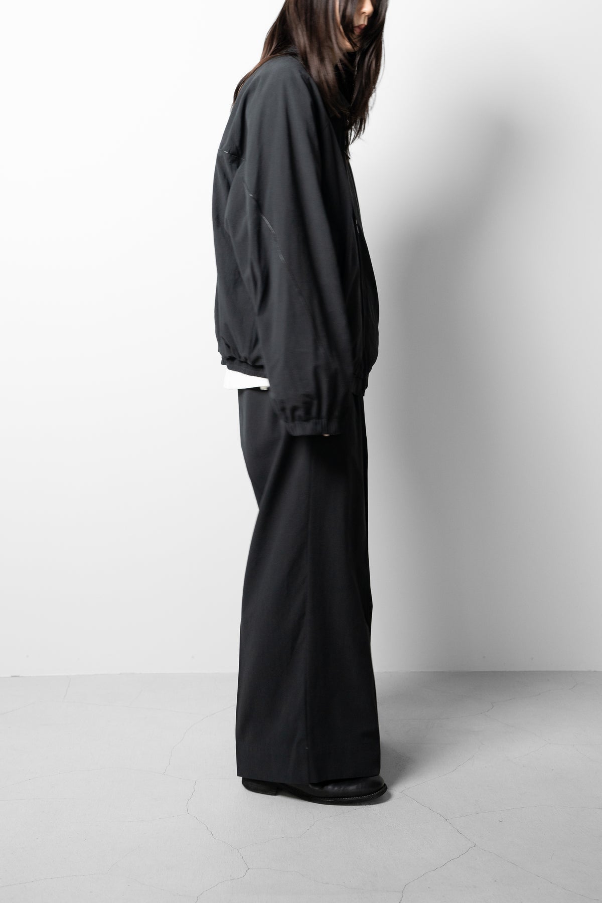 Antwort / COTTON GABARDINE WIDE PANTS "BLACK"